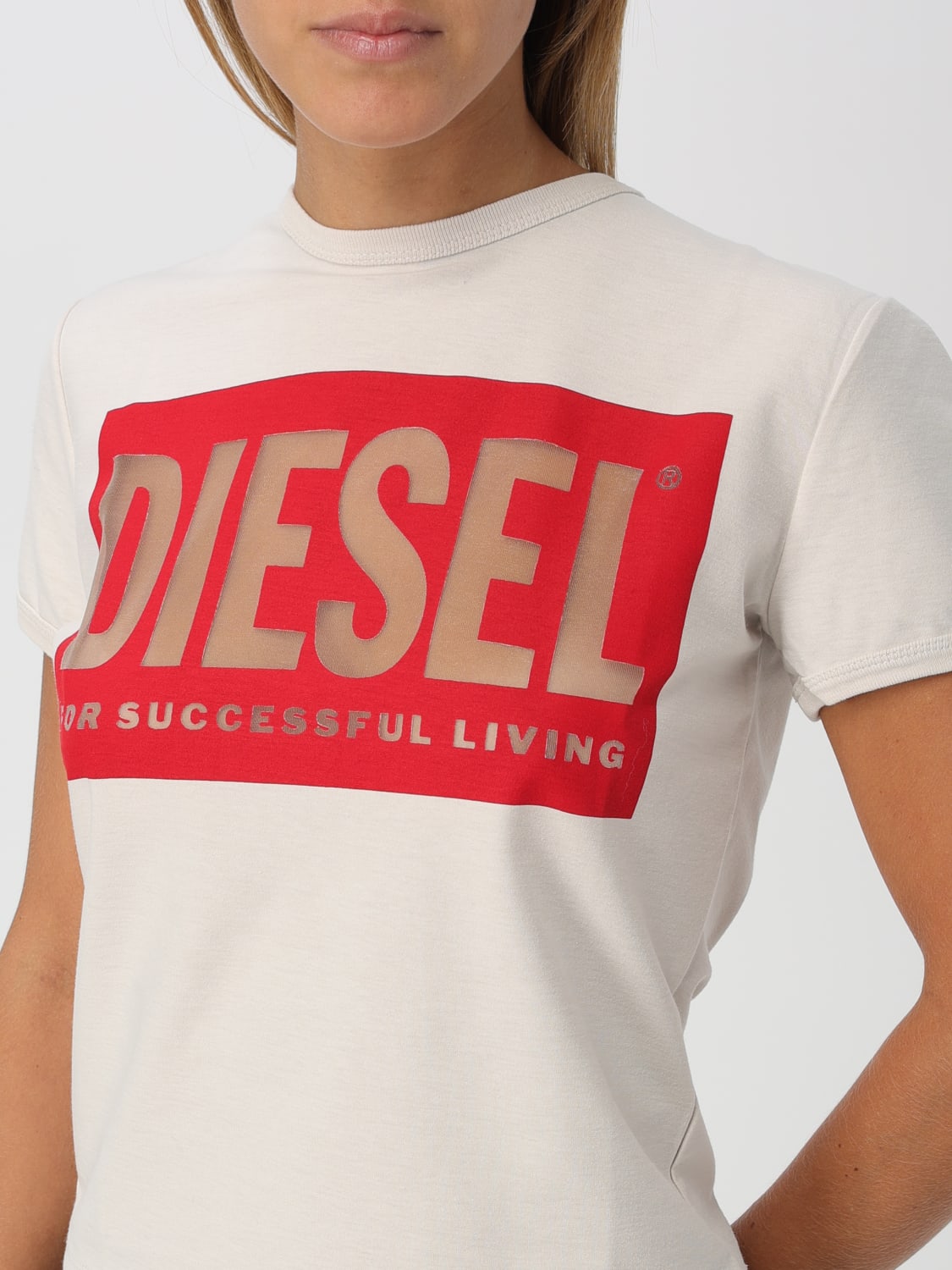 DIESEL T-SHIRT: T-shirt woman Diesel, White 1 - Img 3