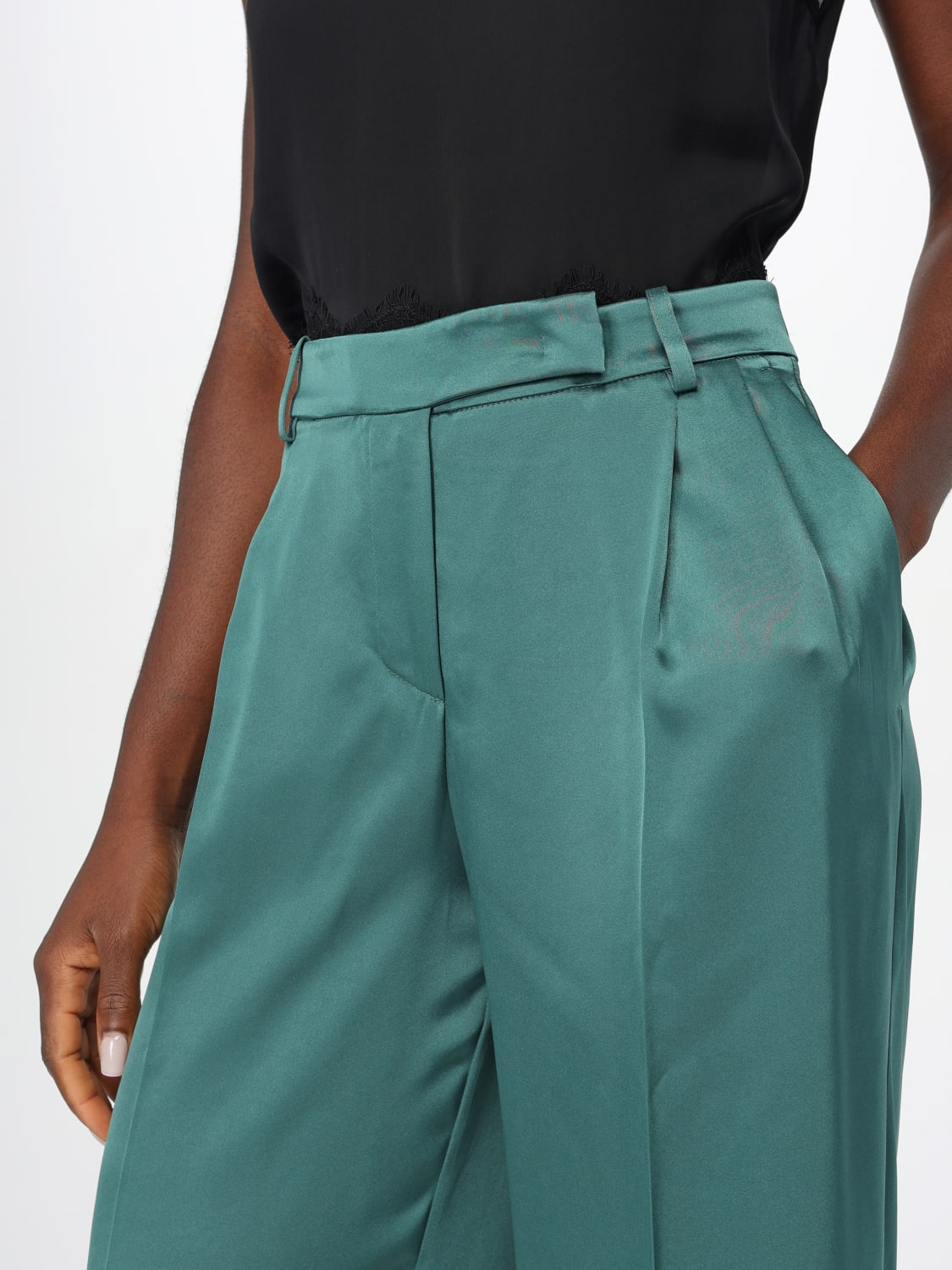 PINKO PANTS: Pants woman Pinko, Green - Img 3