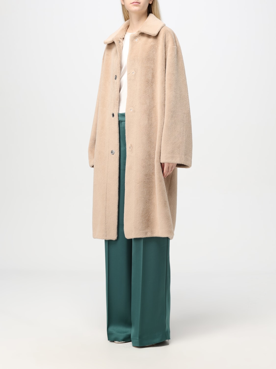 PINKO COAT: Coat woman Pinko, Beige - Img 3