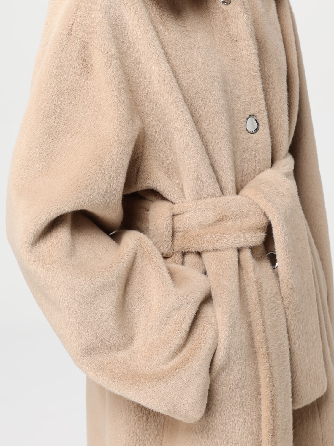 PINKO COAT: Coat woman Pinko, Beige - Img 4