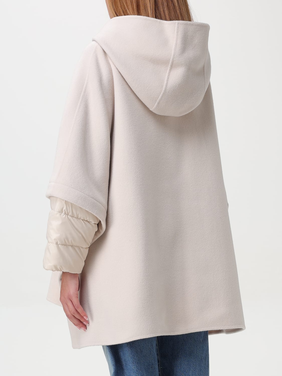 PINKO CAPPOTTO: Cappotto con cappuccio Pinko, Beige - Img 2