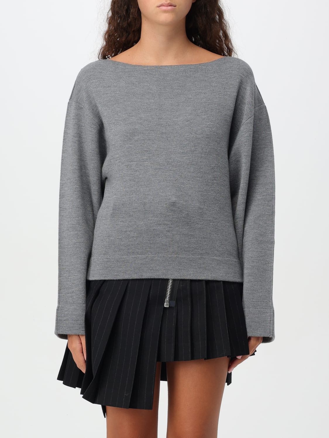 PINKO MAGLIA: Maglia basic Pinko, Grigio - Img 1