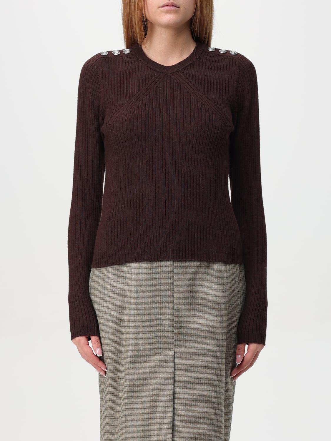 PINKO SWEATER: Sweater woman Pinko, Brown - Img 1