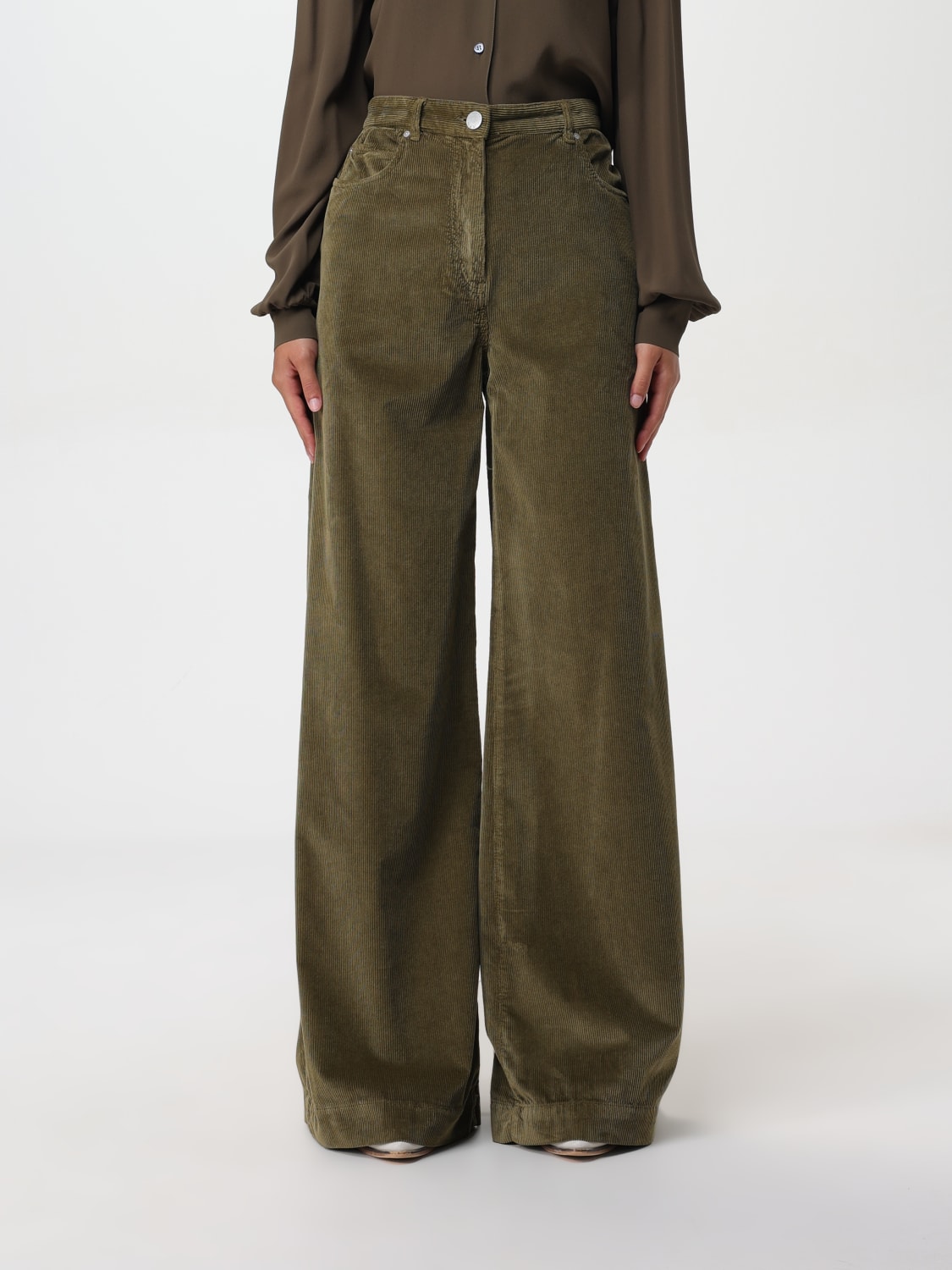 PINKO PANTALONE: Pantalone Pinko in velluto a costine , Militare - Img 1