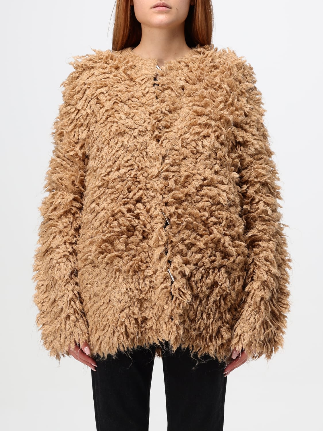 Giglio Cappotto Pinko in shearling di misto lana