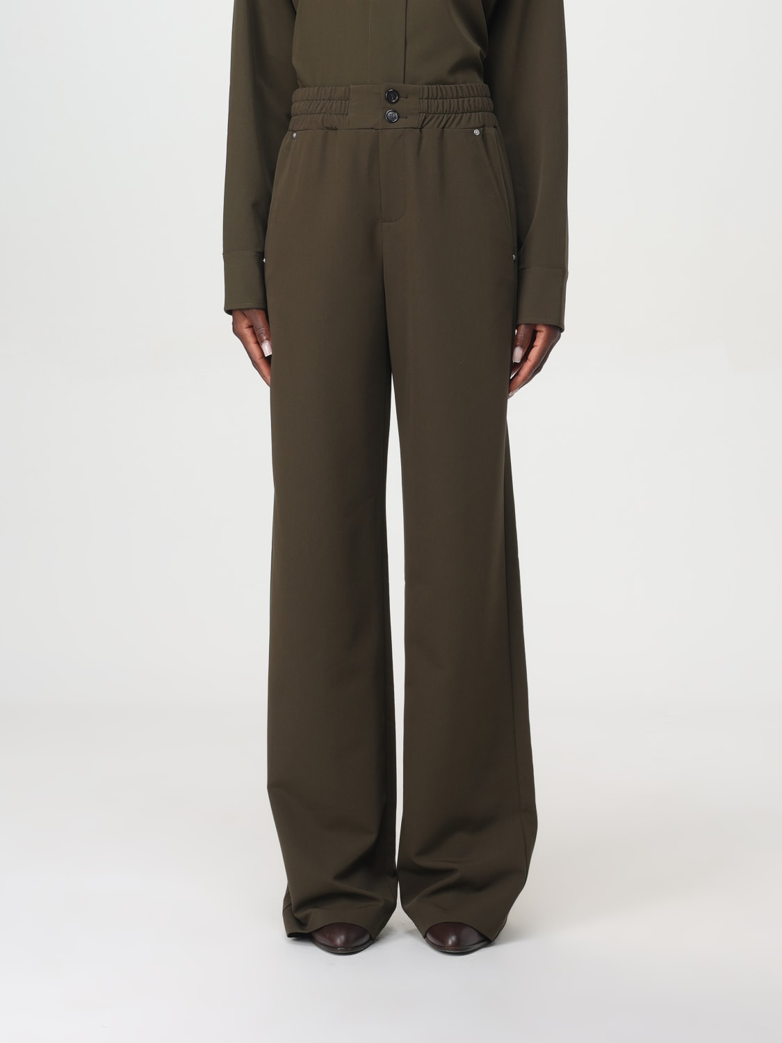 PINKO PANTS: Pants woman Pinko, Military - Img 1