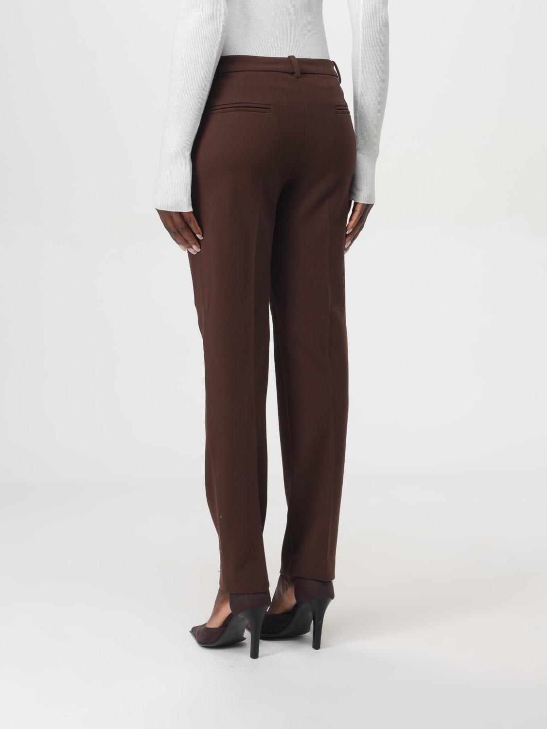 PINKO PANTS: Pants woman Pinko, Brown - Img 2