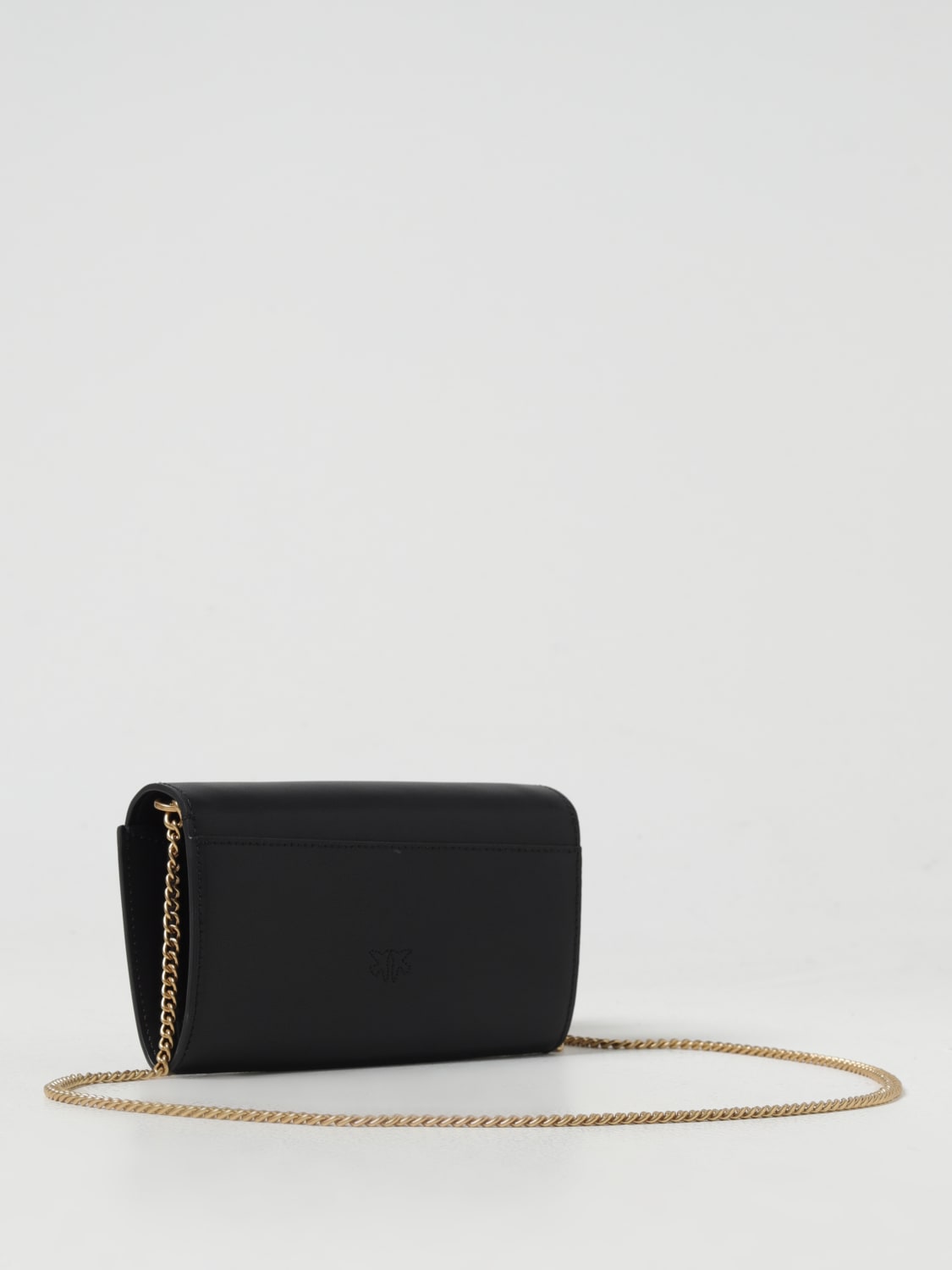 PINKO BORSA MINI: Borsa wallet Love One Pinko in pelle , Nero - Img 2