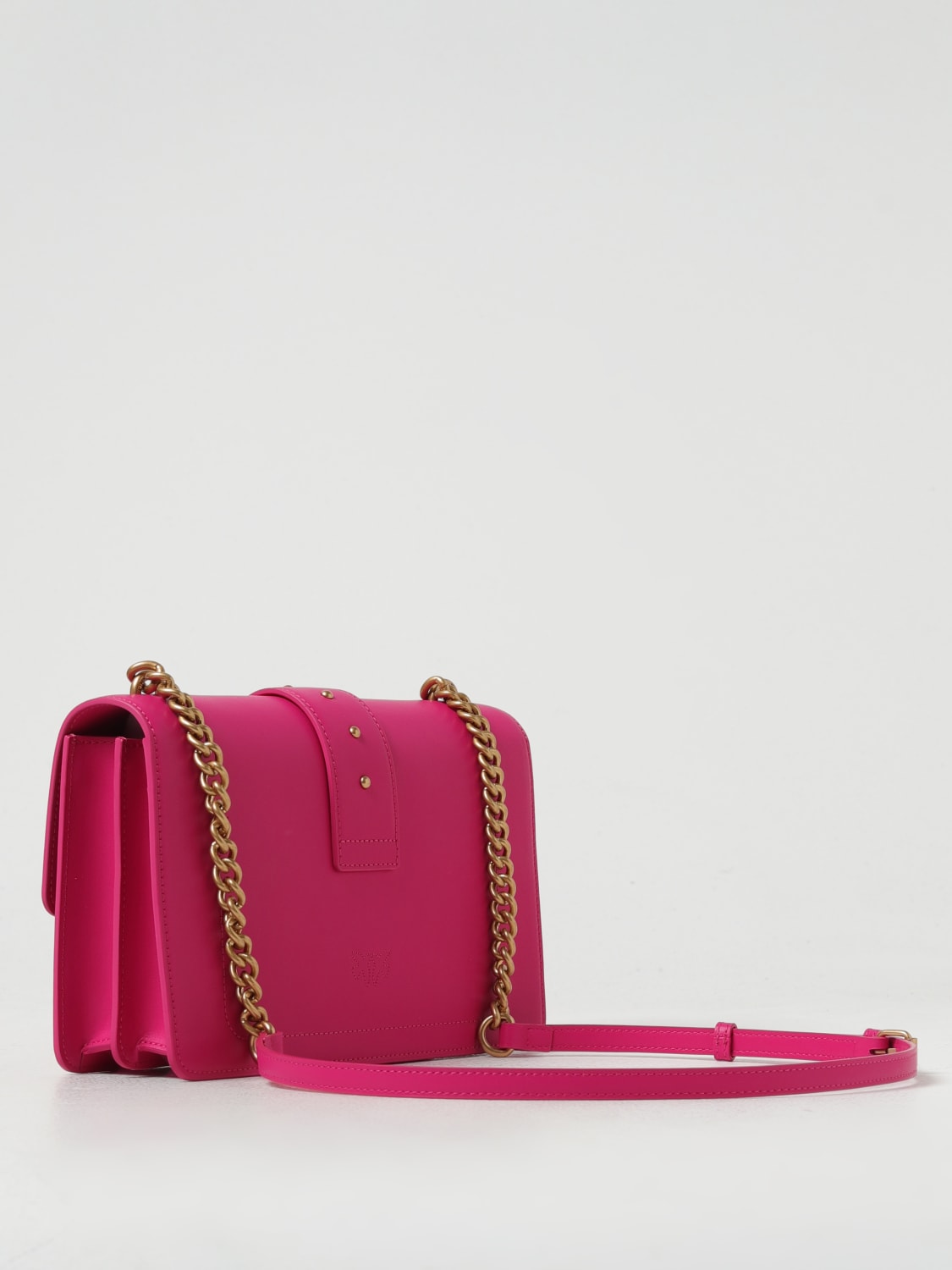 PINKO BORSA A SPALLA: Borsa Love One Pinko in pelle , Rosa - Img 2