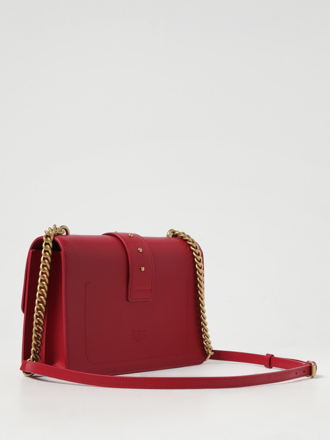 PINKO BORSA A SPALLA: Borsa Love One Pinko in pelle , Rosso - Img 2