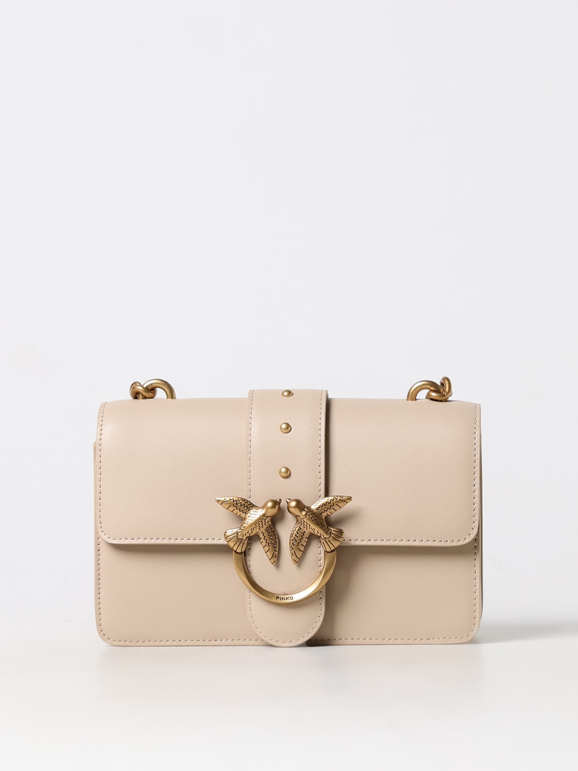 PINKO BORSA MINI: Borsa Love One Pinko in pelle , Sabbia - Img 1