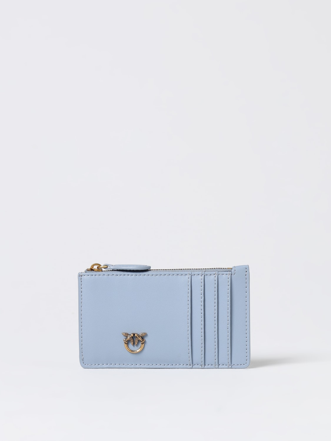 PINKO WALLET: Pinko women's cardholder, Gnawed Blue - Img 1