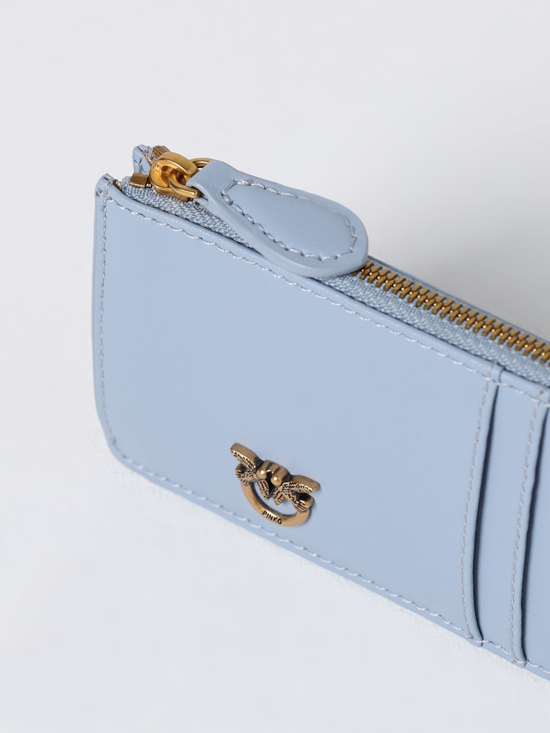 PINKO WALLET: Pinko women's cardholder, Gnawed Blue - Img 3