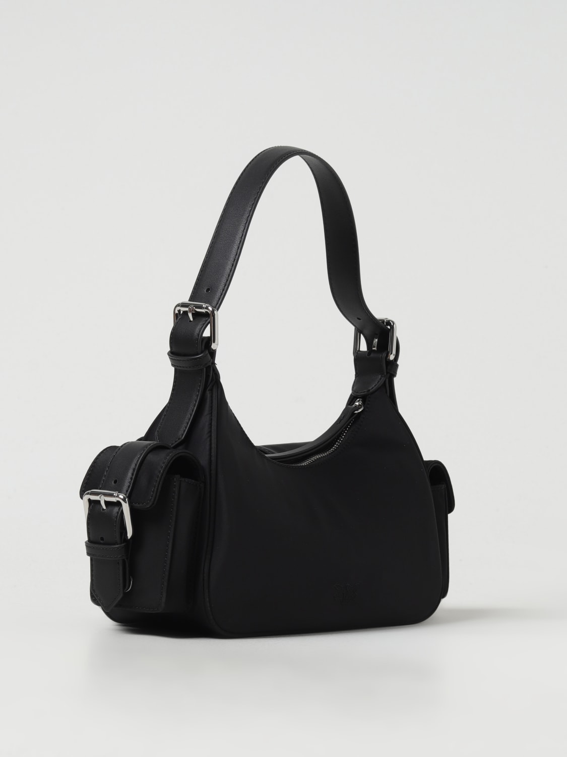 PINKO BORSA A SPALLA: Borsa Cargo Pinko in nylon , Nero - Img 2