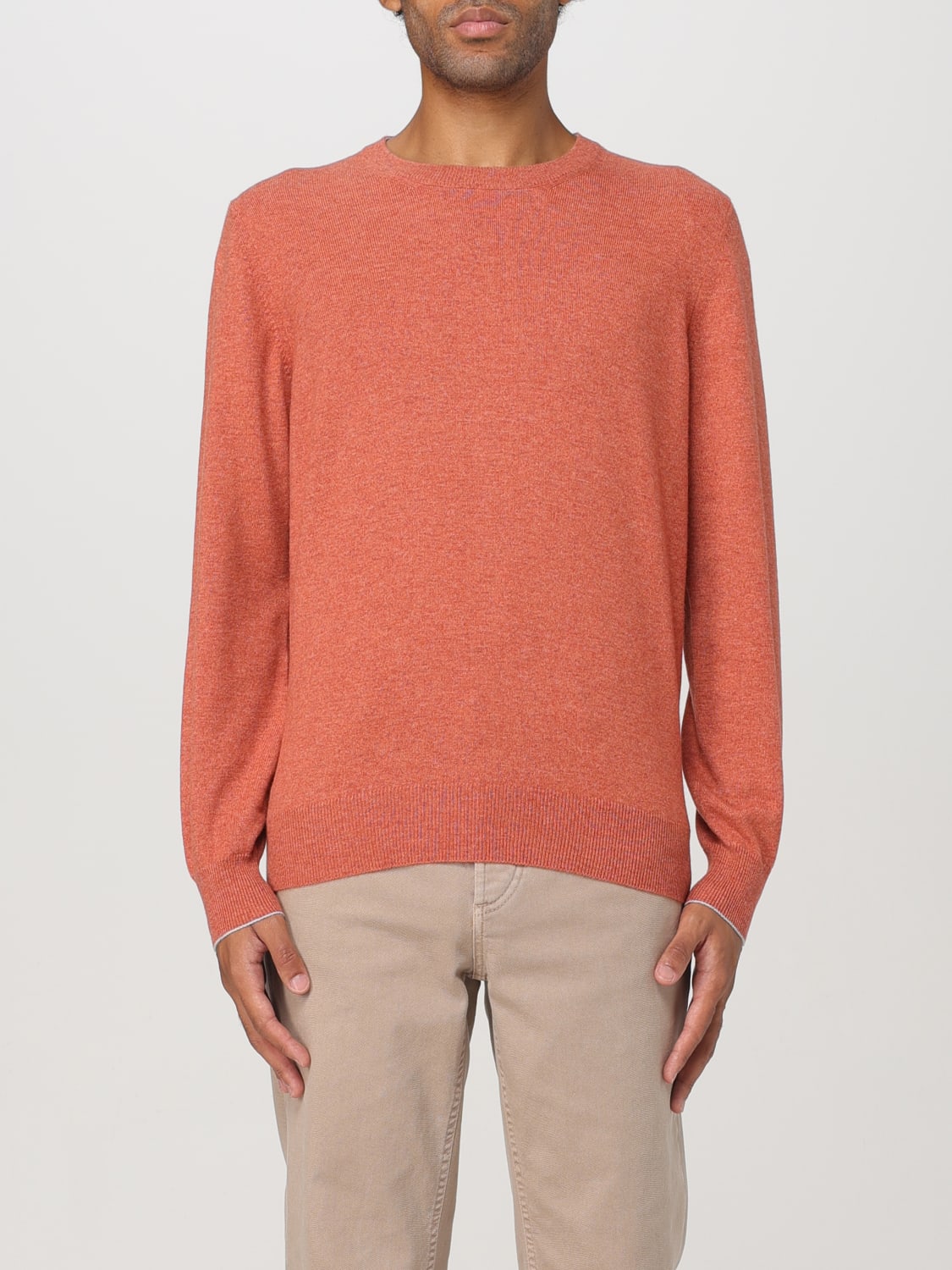 BRUNELLO CUCINELLI SWEATER: Sweater men Brunello Cucinelli, Orange - Img 1