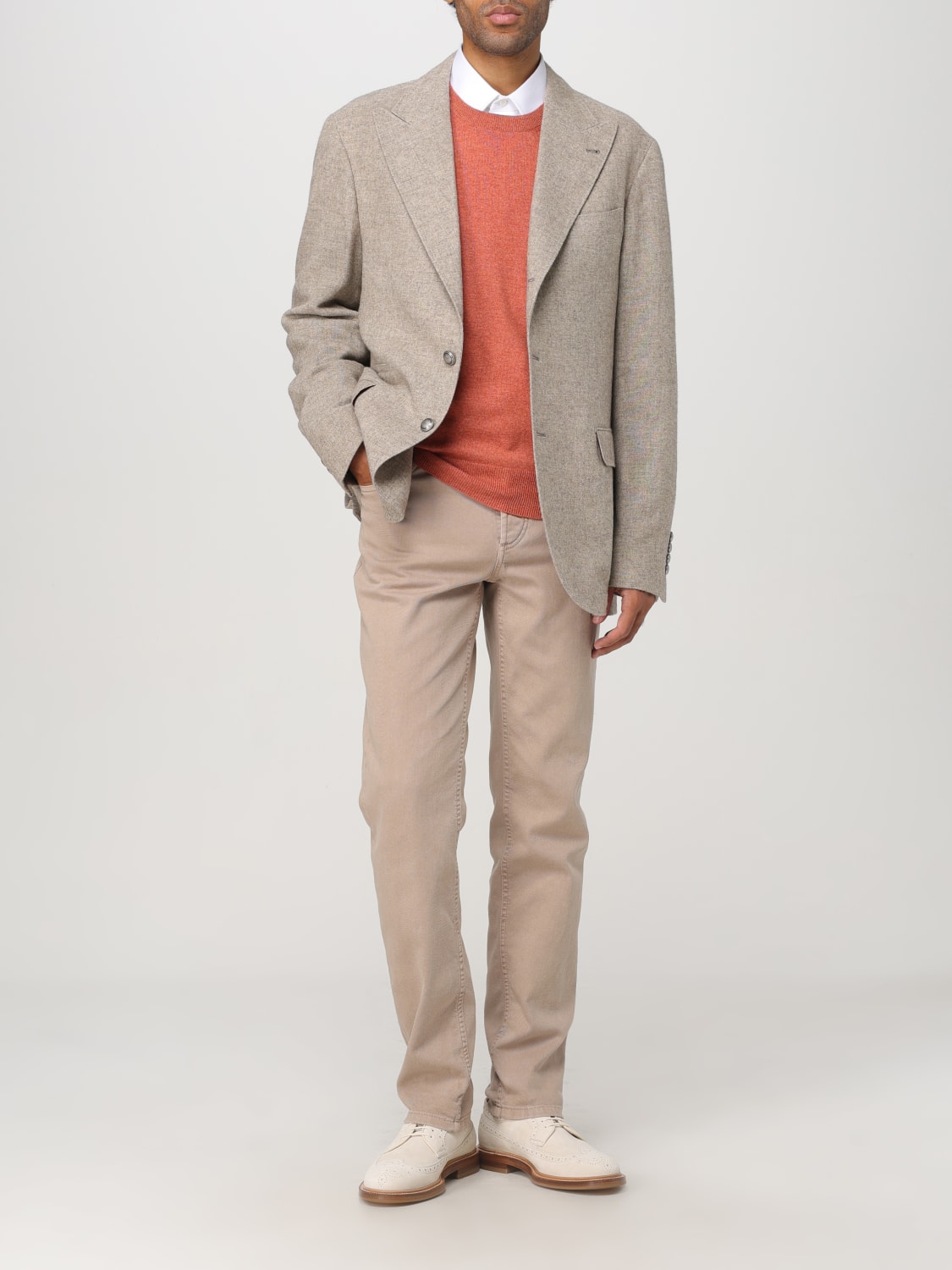 BRUNELLO CUCINELLI SWEATER: Sweater men Brunello Cucinelli, Orange - Img 2