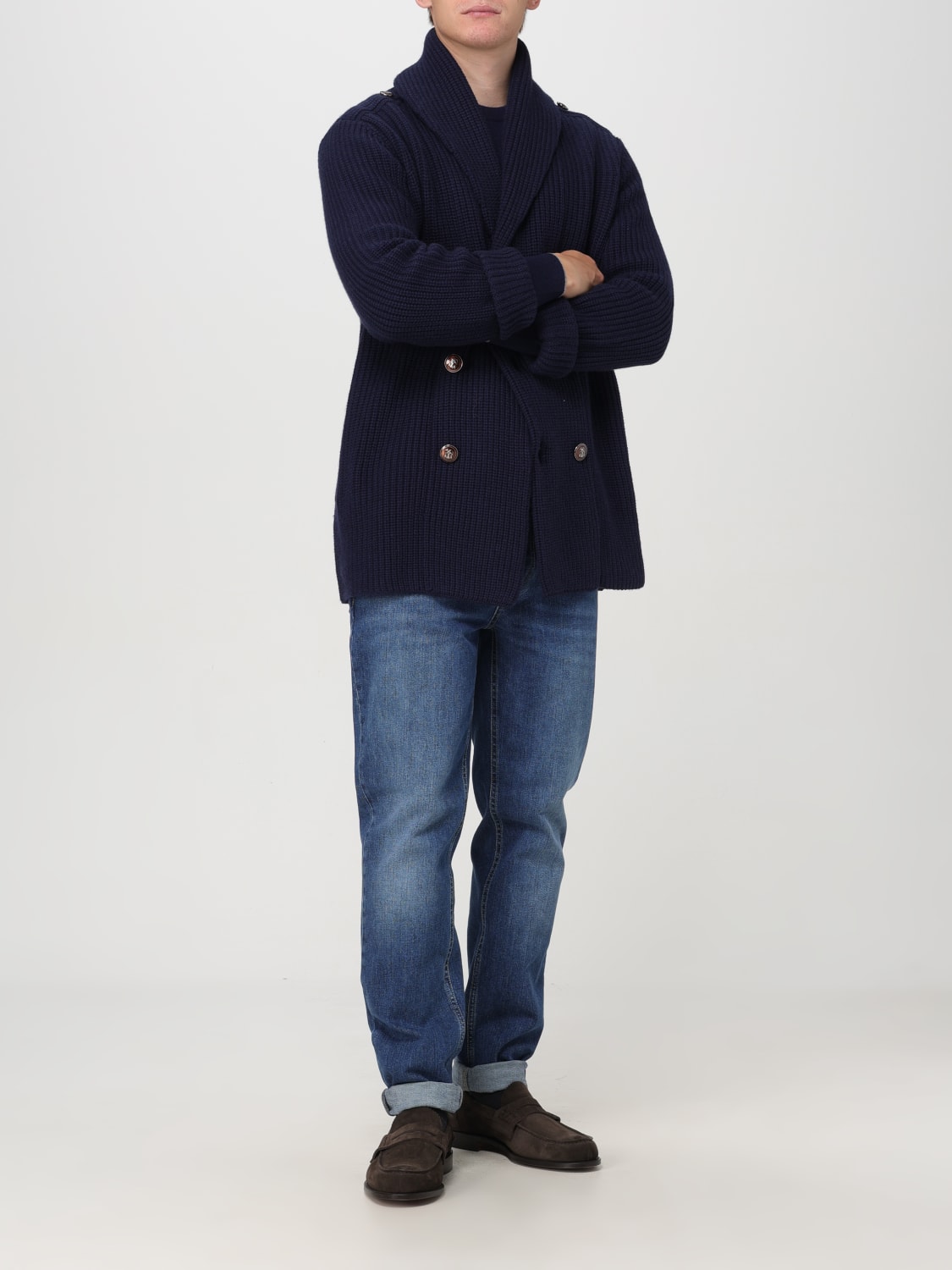 BRUNELLO CUCINELLI SWEATER: Sweater men Brunello Cucinelli, Blue - Img 2