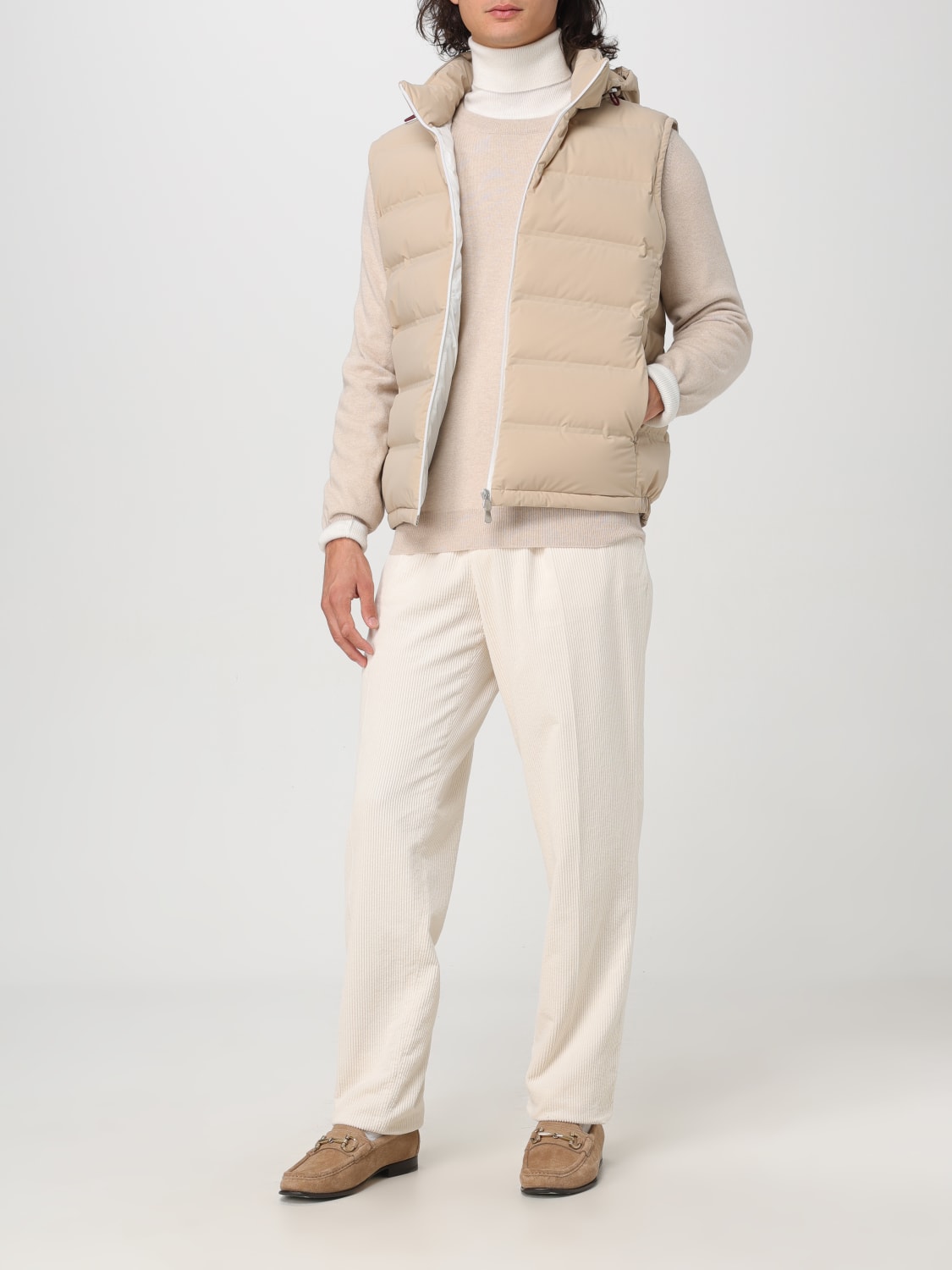 BRUNELLO CUCINELLI SWEATER: Sweater men Brunello Cucinelli, Beige - Img 2