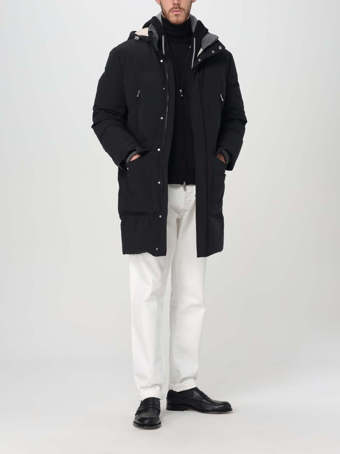 BRUNELLO CUCINELLI ТОЛСТОВКА: Толстовка Мужское Brunello Cucinelli, Черный - Img 2