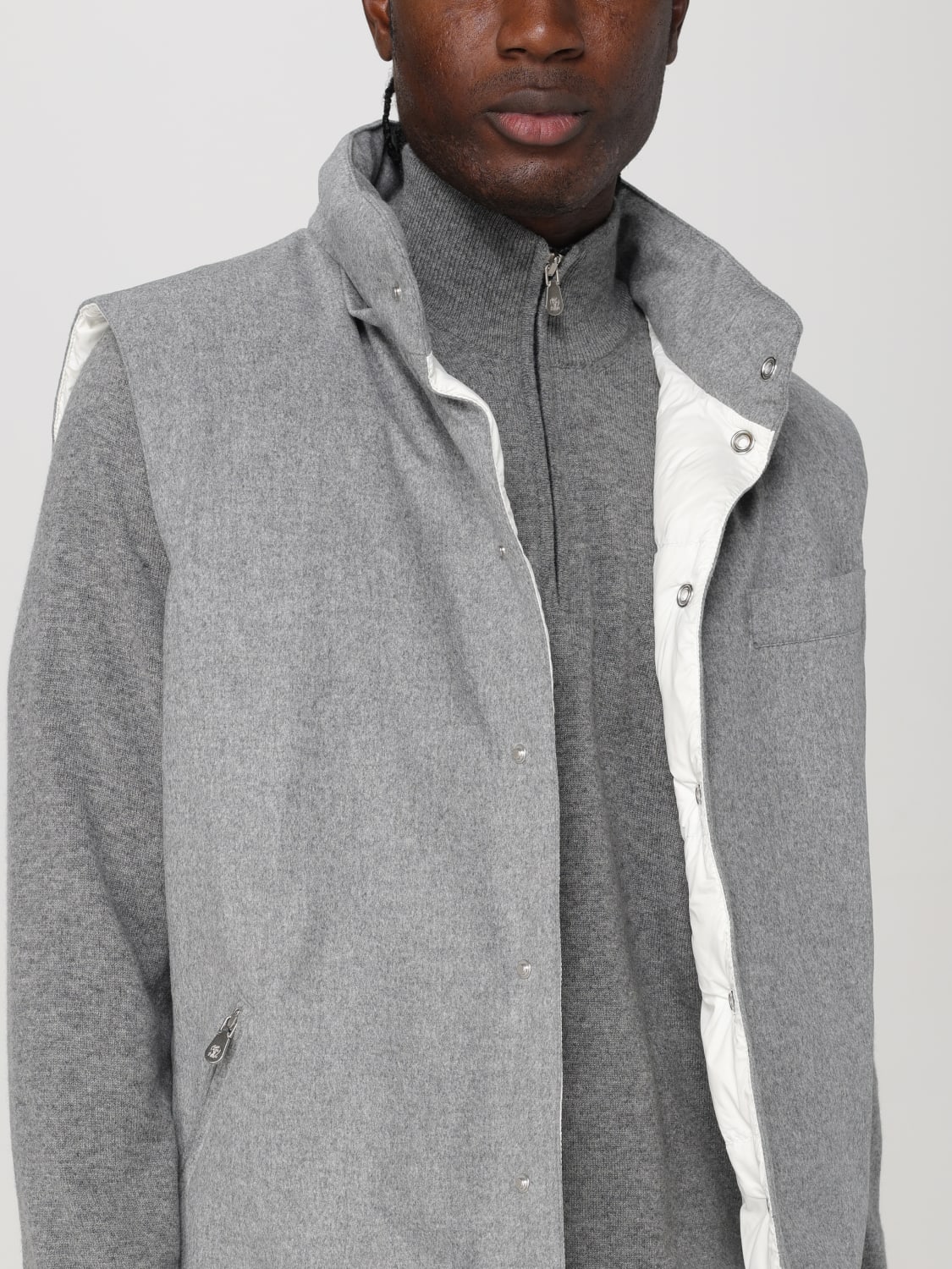 BRUNELLO CUCINELLI WESTE: Jacke herren Brunello Cucinelli, Grau - Img 5