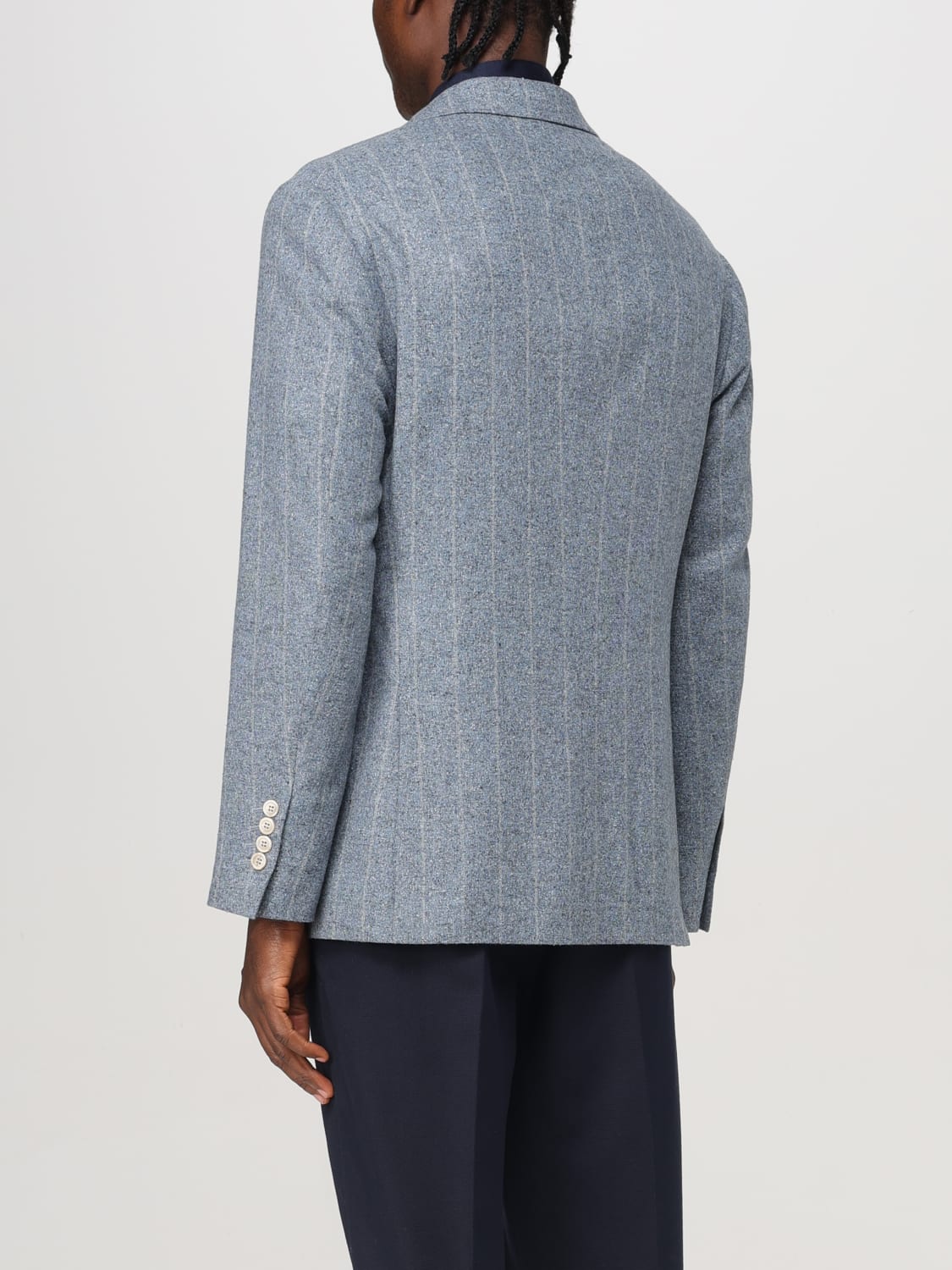 BRUNELLO CUCINELLI BLAZER: Blazer homme Brunello Cucinelli, Bleu Azur - Img 3