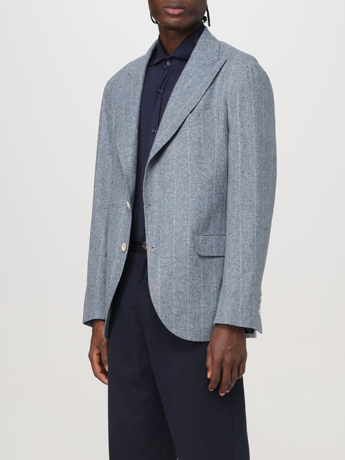 BRUNELLO CUCINELLI BLAZER: Blazer men Brunello Cucinelli, Gnawed Blue - Img 4