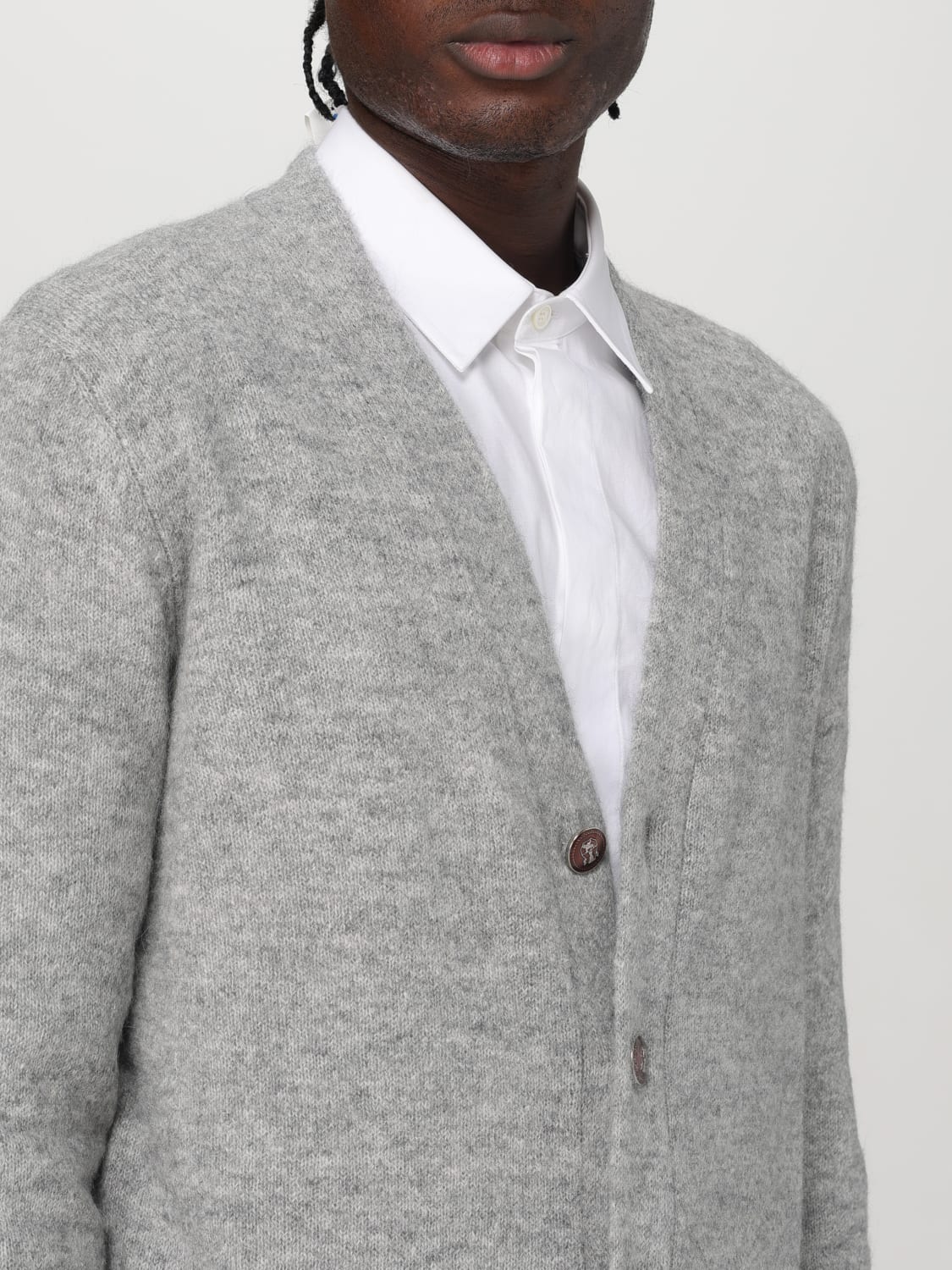 BRUNELLO CUCINELLI CARDIGAN: Sweater men Brunello Cucinelli, Grey - Img 5