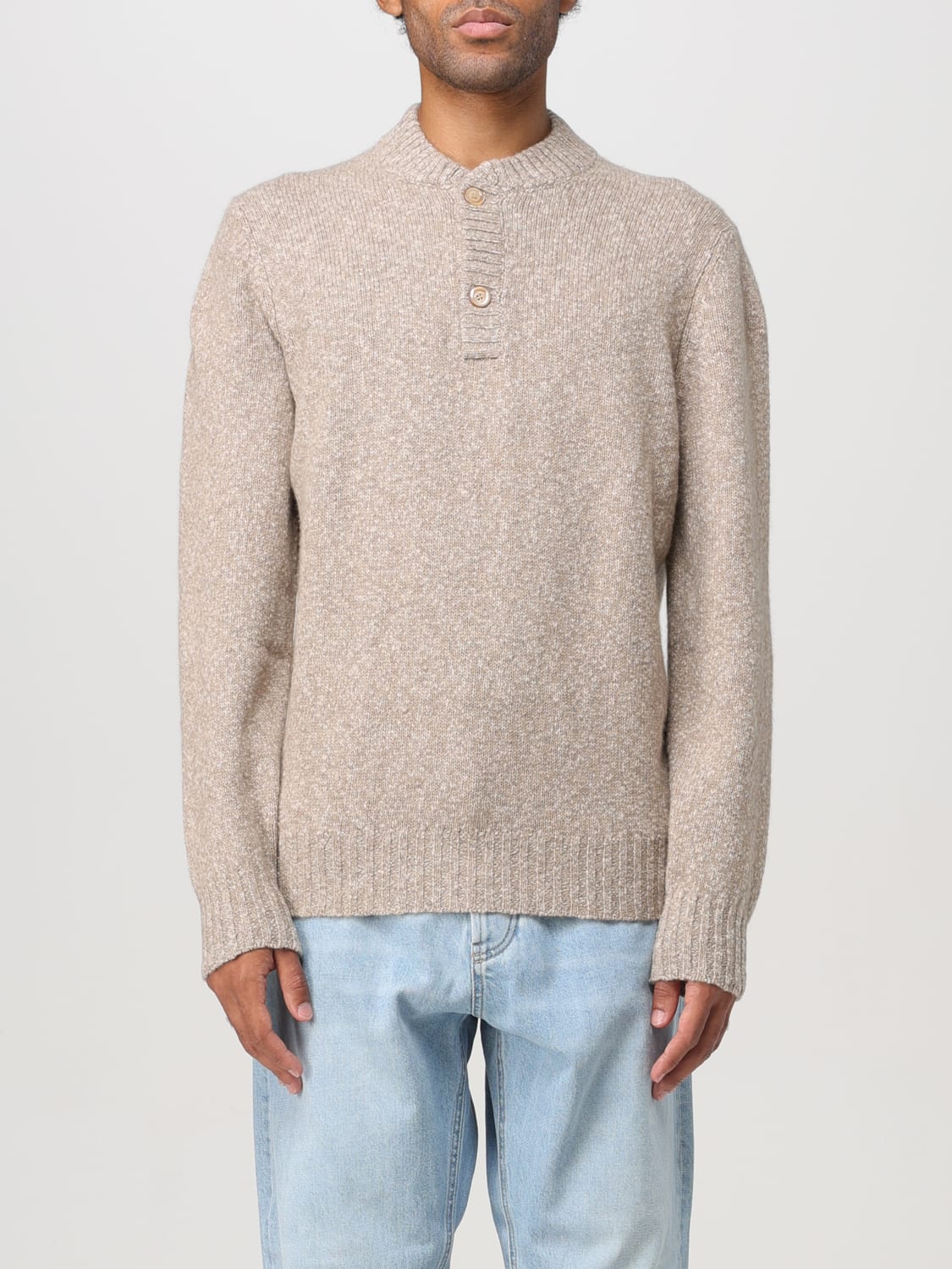 BRUNELLO CUCINELLI SWEATER: Sweater men Brunello Cucinelli, Beige - Img 1