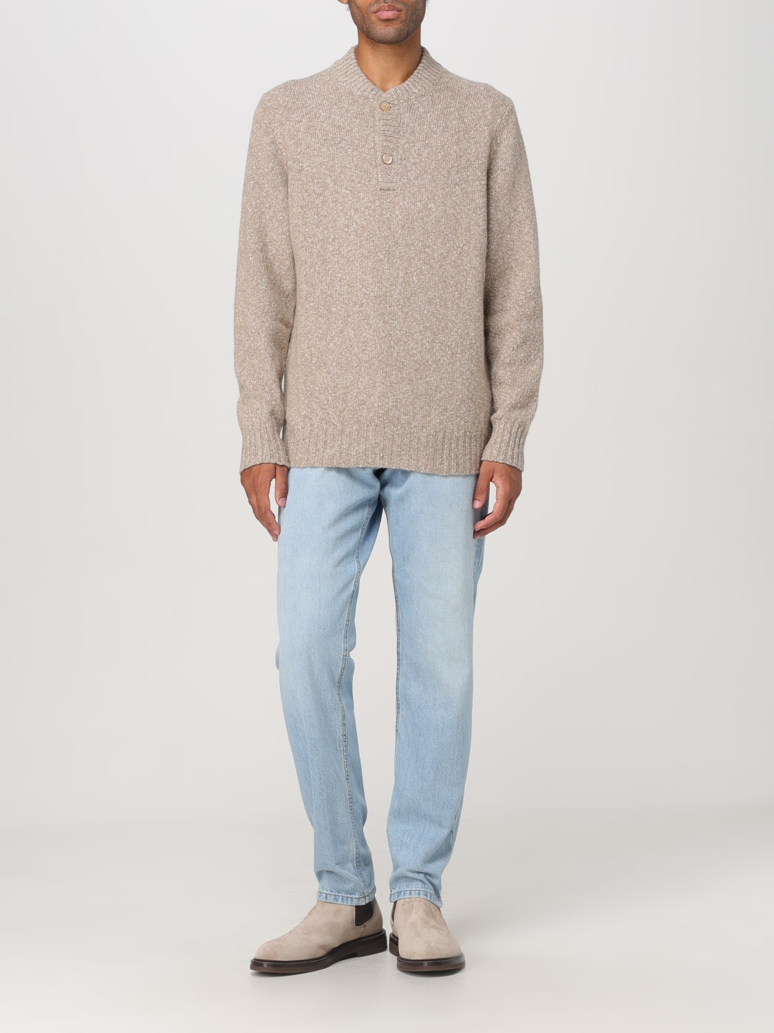 BRUNELLO CUCINELLI SWEATER: Sweater men Brunello Cucinelli, Beige - Img 2