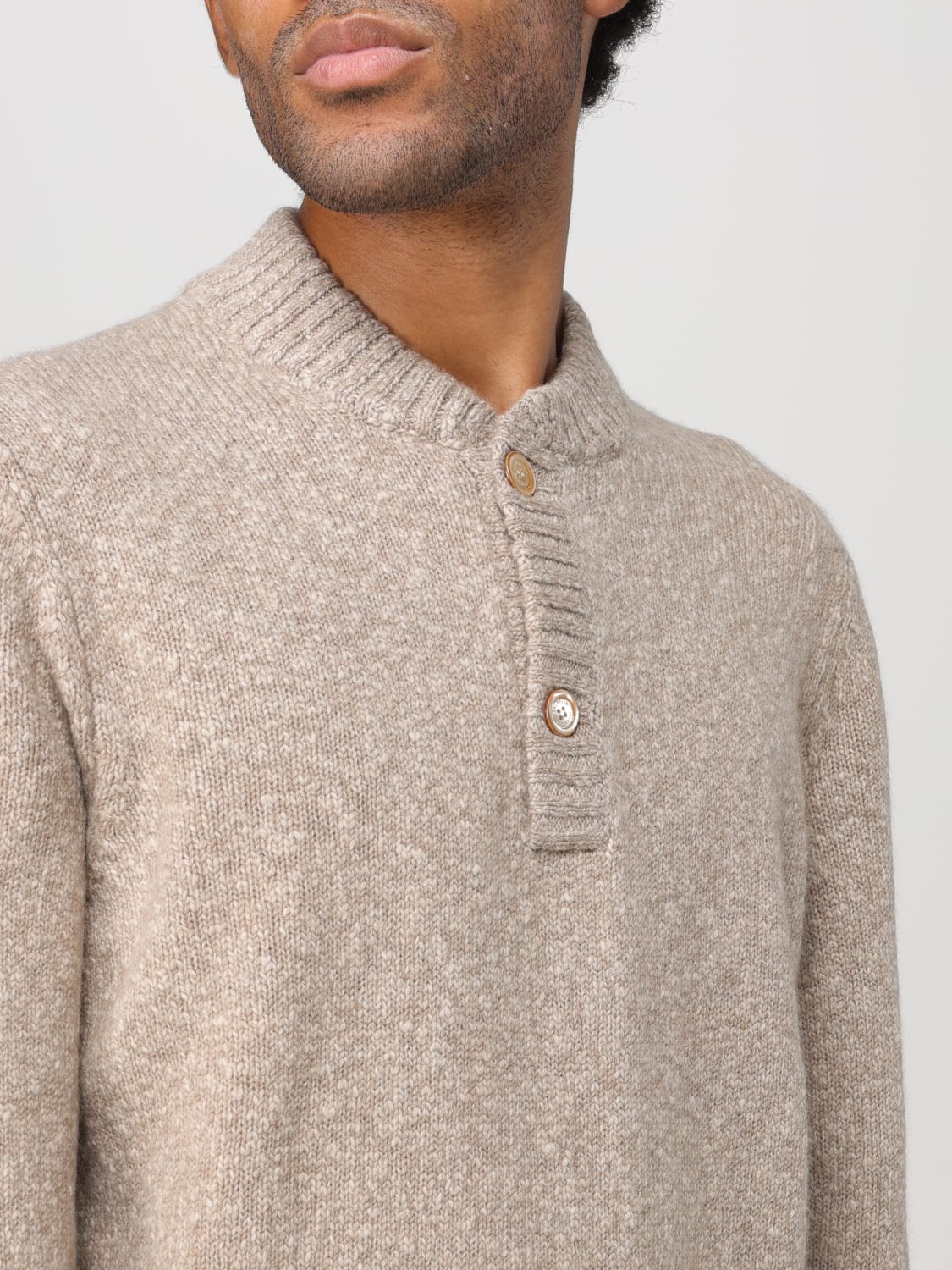 BRUNELLO CUCINELLI SWEATER: Sweater men Brunello Cucinelli, Beige - Img 5