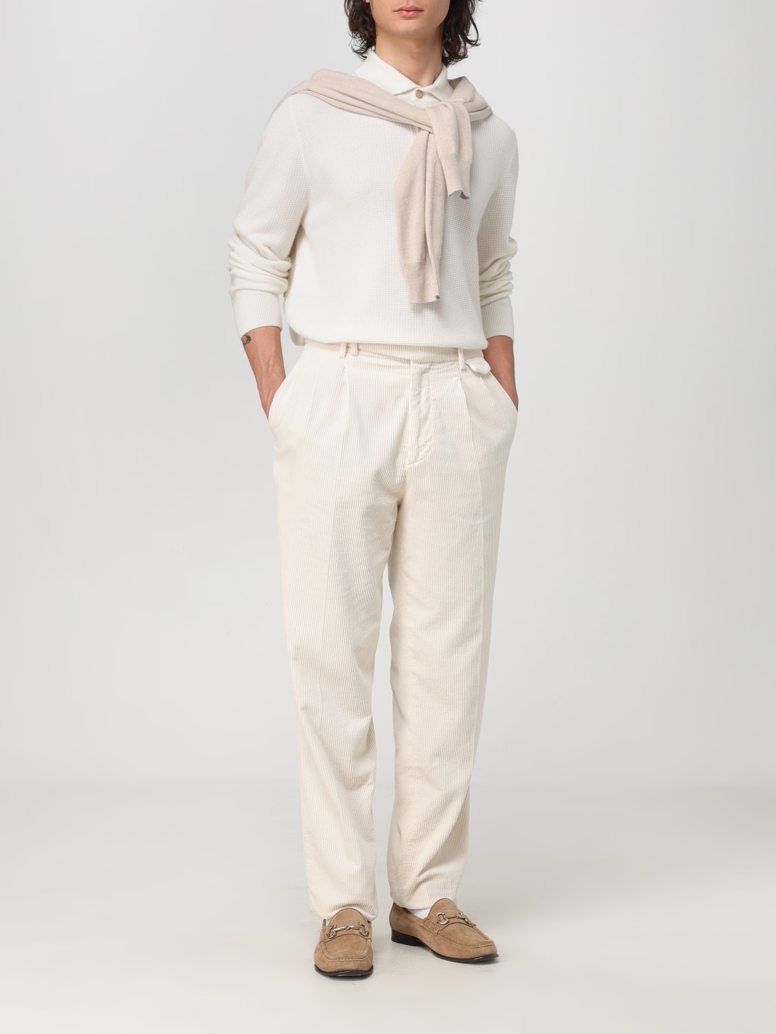 BRUNELLO CUCINELLI POLO衫: 毛衣 男士 Brunello Cucinelli, 白色 - Img 2