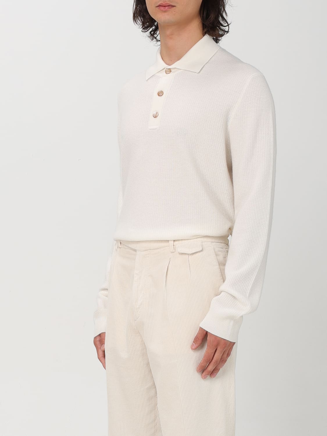 BRUNELLO CUCINELLI POLO SHIRT: Sweater men Brunello Cucinelli, White - Img 4