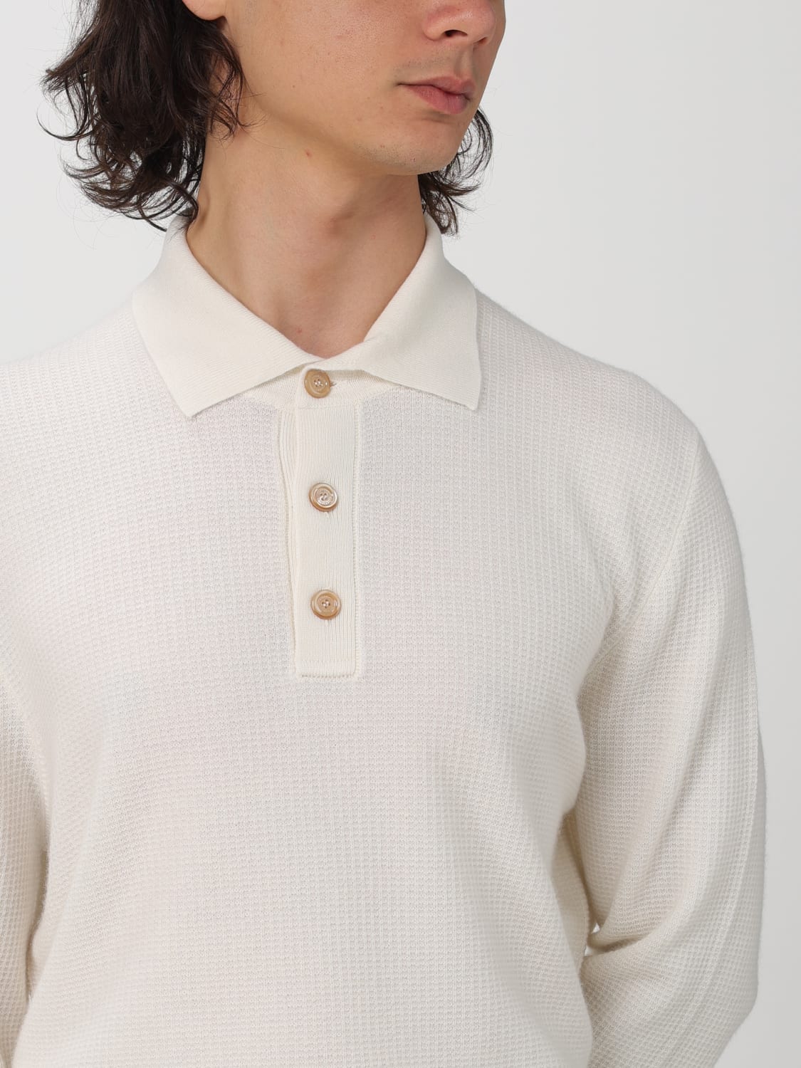 BRUNELLO CUCINELLI POLO SHIRT: Sweater men Brunello Cucinelli, White - Img 5