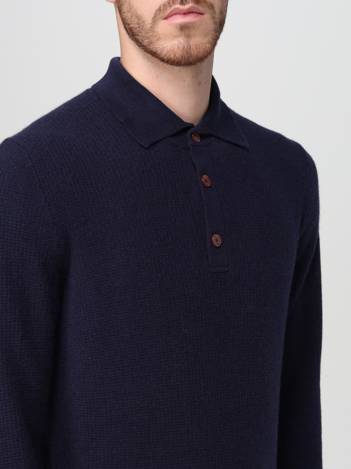 BRUNELLO CUCINELLI POLO SHIRT: Sweater men Brunello Cucinelli, Navy - Img 5