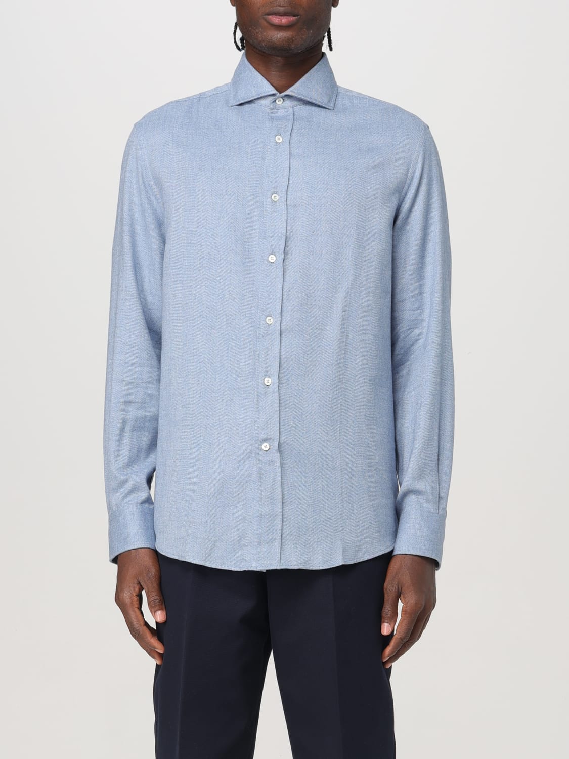 BRUNELLO CUCINELLI SHIRT: Shirt men Brunello Cucinelli, Gnawed Blue - Img 1