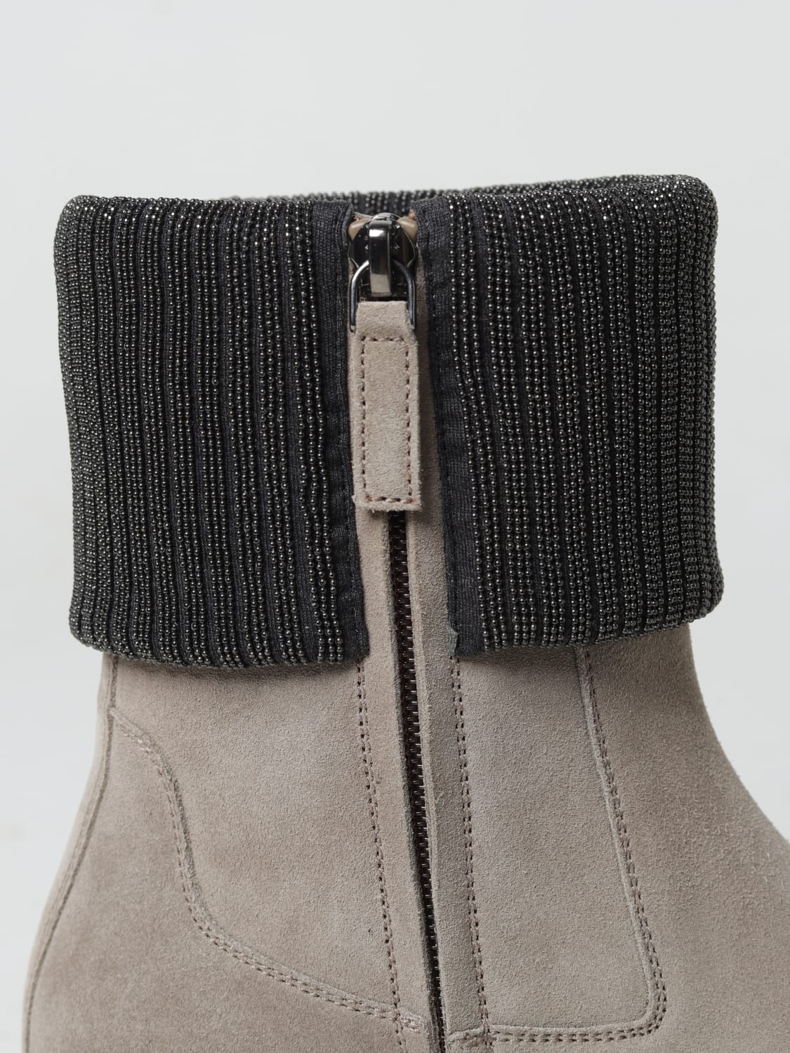 BRUNELLO CUCINELLI FLAT ANKLE BOOTS: Shoes woman Brunello Cucinelli, Sand - Img 4