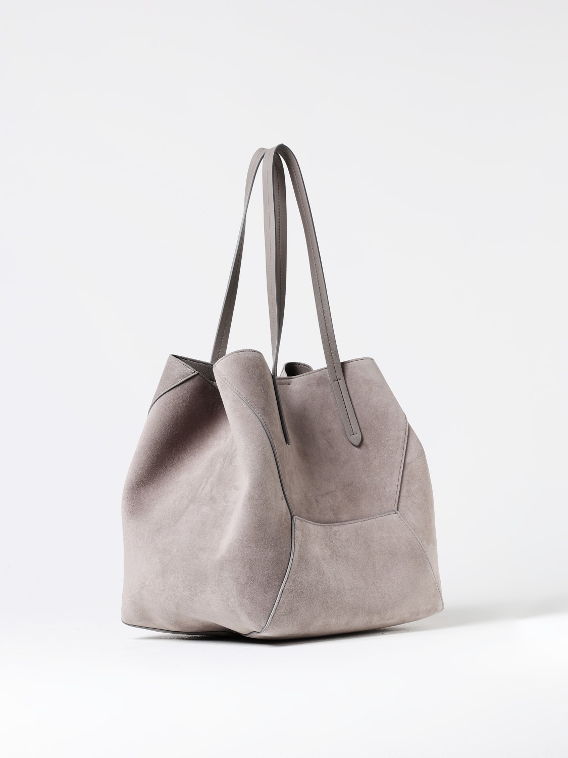 BRUNELLO CUCINELLI TOTE BAGS: Shoulder bag woman Brunello Cucinelli, Ice - Img 3