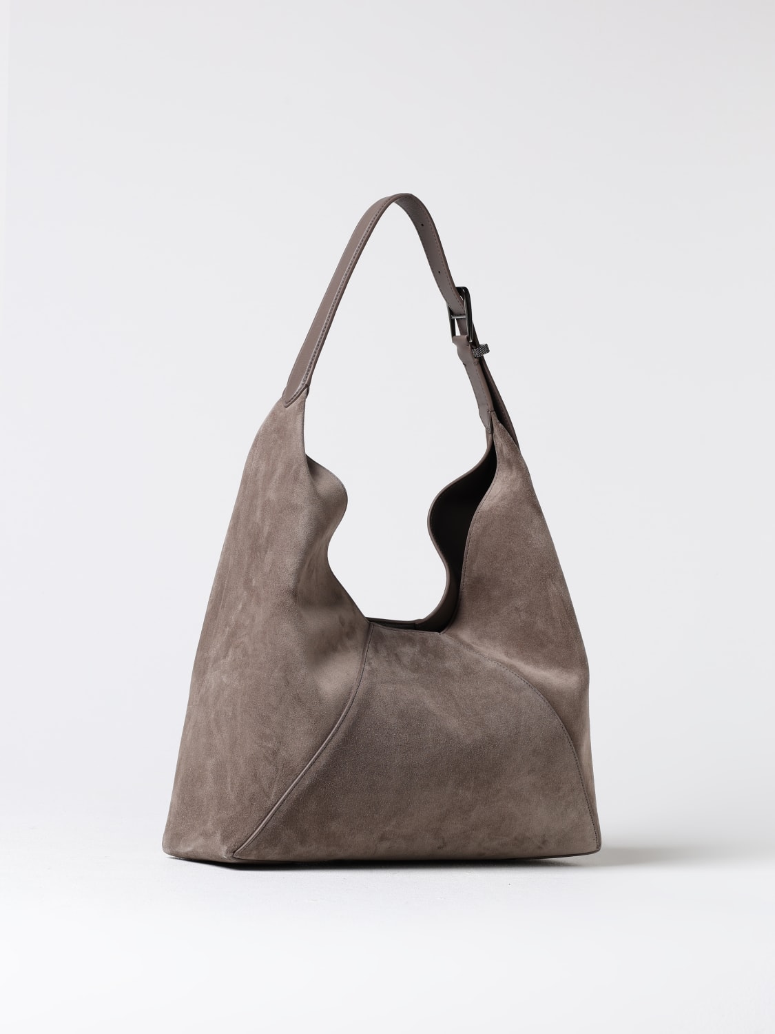 BRUNELLO CUCINELLI SHOULDER BAG: Shoulder bag woman Brunello Cucinelli, Dove Grey - Img 3