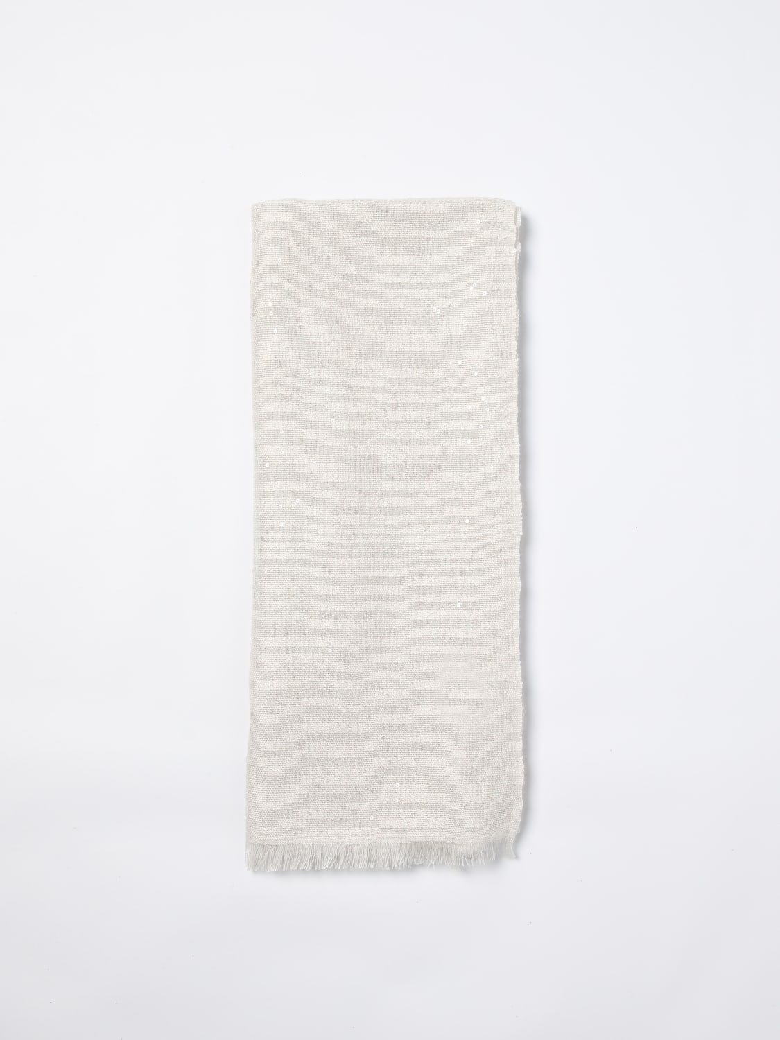 BRUNELLO CUCINELLI SCARF: Scarf woman Brunello Cucinelli, Pearl - Img 1