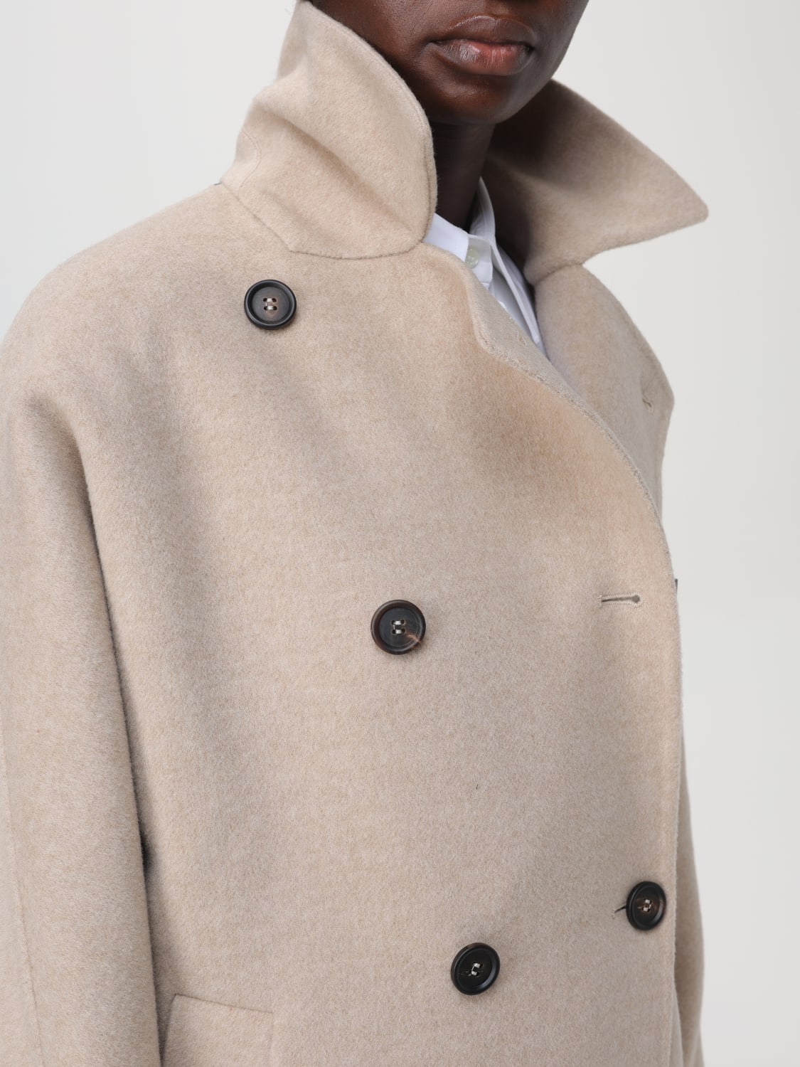 BRUNELLO CUCINELLI COAT: Coat woman Brunello Cucinelli, Beige - Img 5