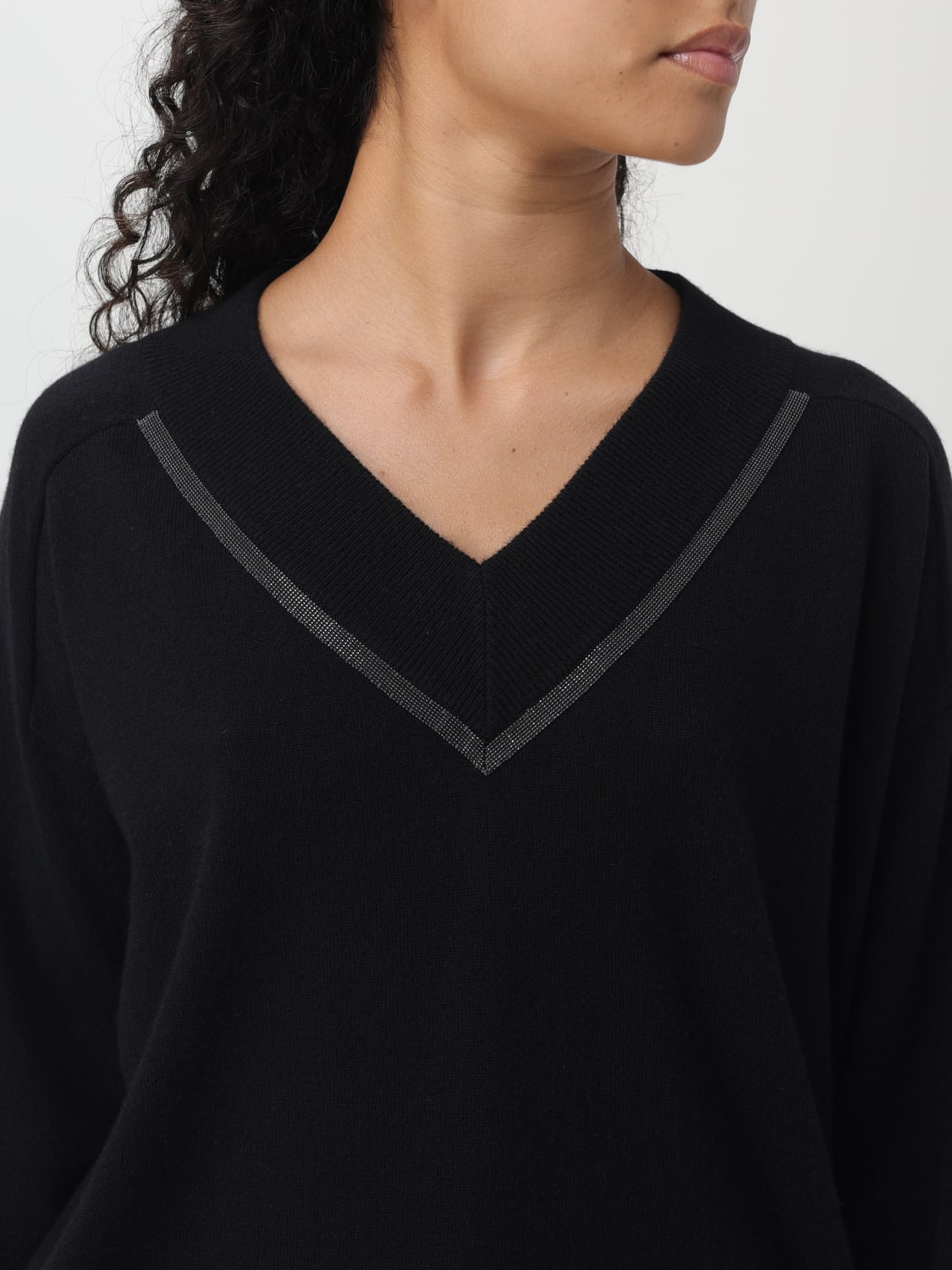 BRUNELLO CUCINELLI SWEATER: Sweater woman Brunello Cucinelli, Black - Img 5