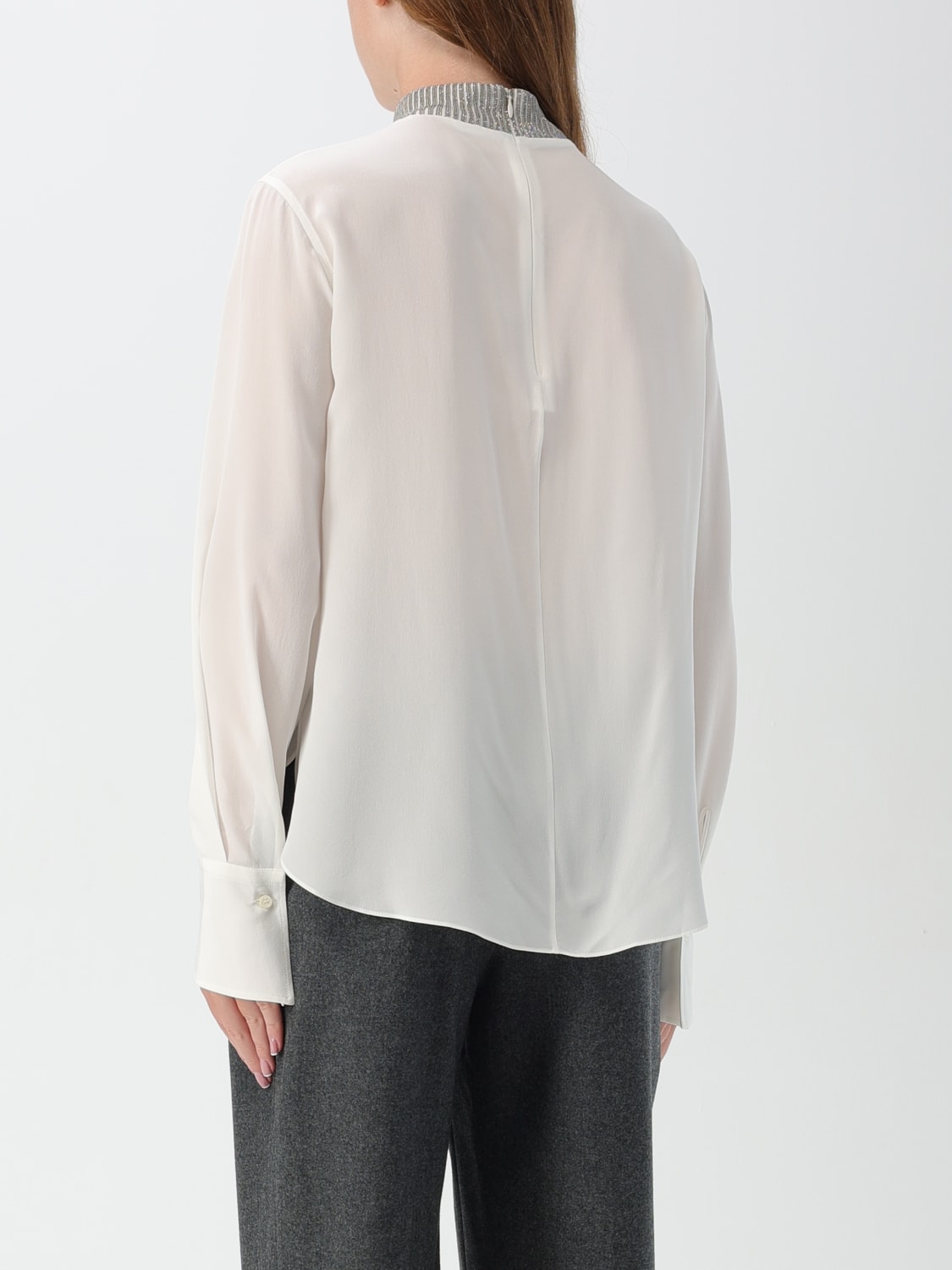 BRUNELLO CUCINELLI TOP: Top woman Brunello Cucinelli, White - Img 3