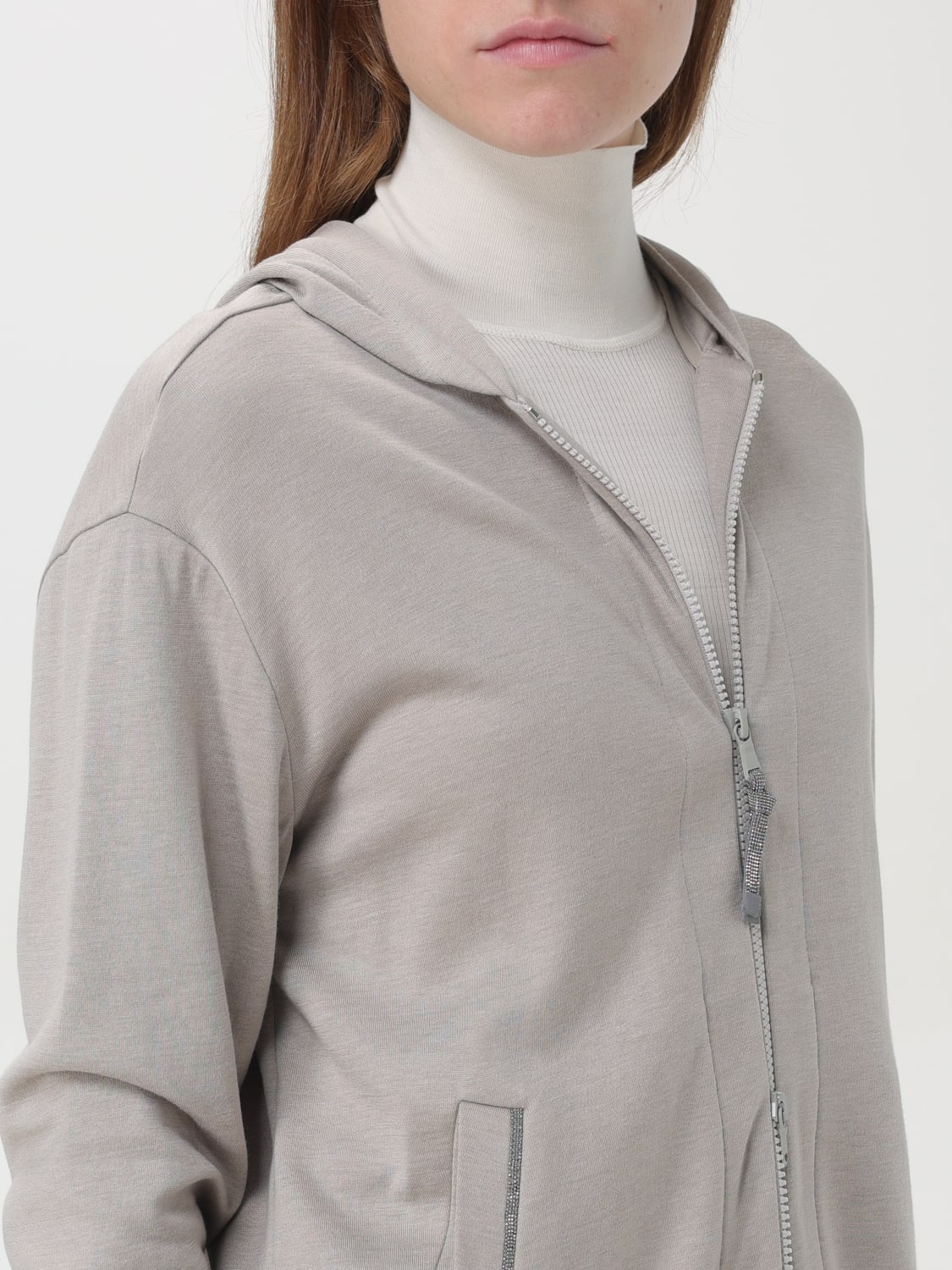 BRUNELLO CUCINELLI SUDADERA: Sudadera mujer Brunello Cucinelli, Beige - Img 5