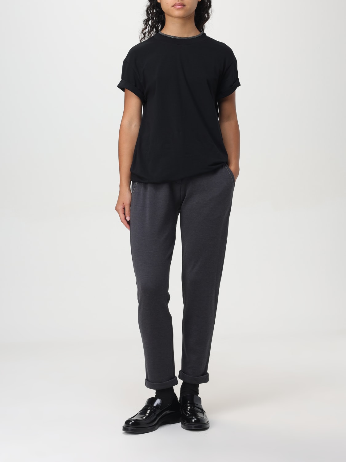 BRUNELLO CUCINELLI PANTS: Pants woman Brunello Cucinelli, Grey - Img 2