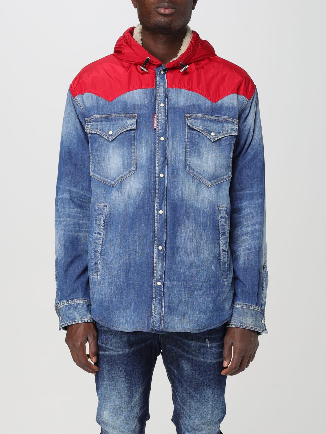 DSQUARED2 JACKET: Shirt men Dsquared2, Denim - Img 1