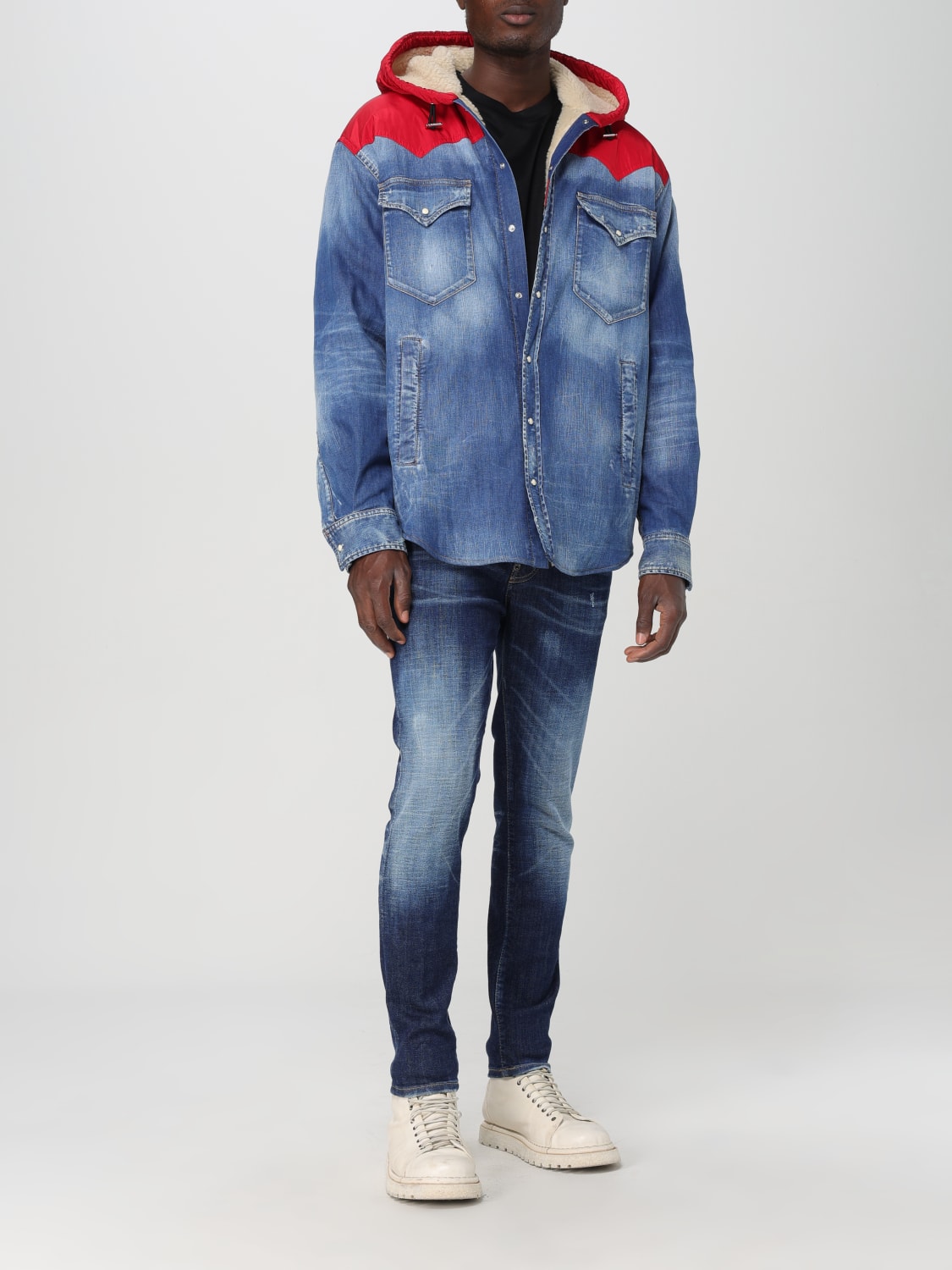 DSQUARED2 JACKET: Shirt men Dsquared2, Denim - Img 2