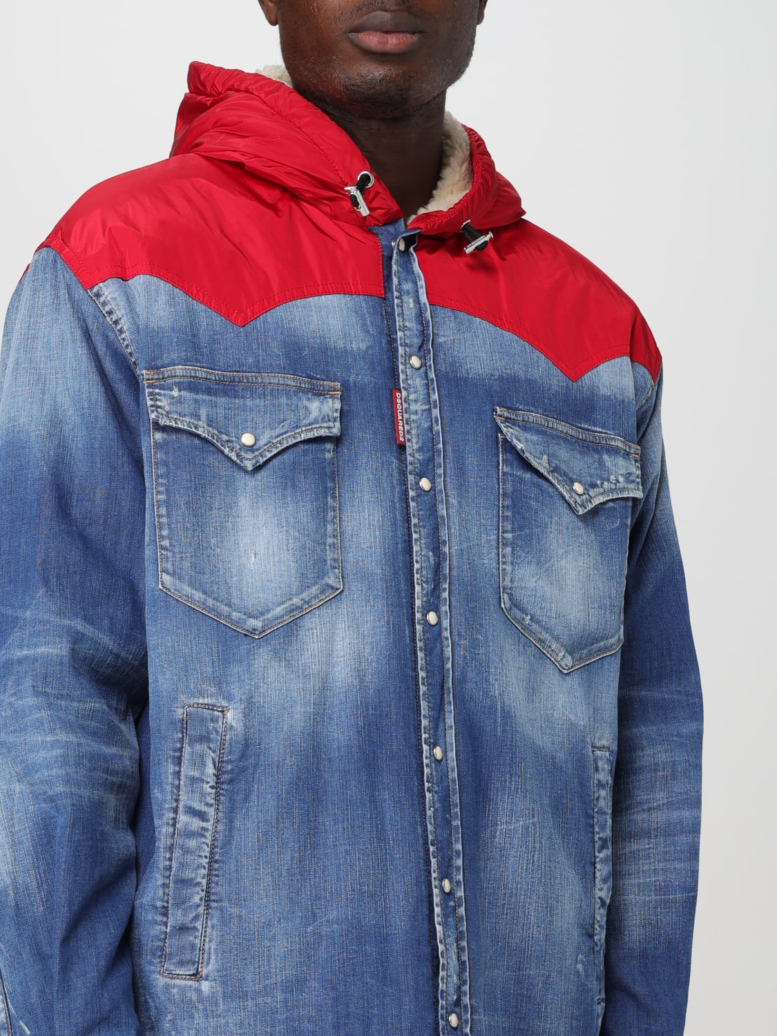 DSQUARED2 JACKET: Shirt men Dsquared2, Denim - Img 5