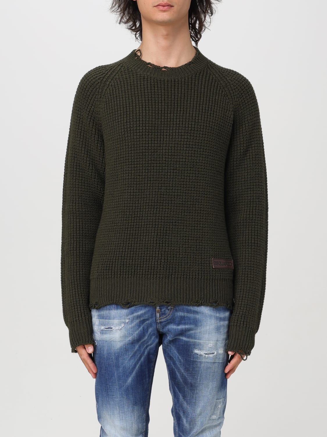 DSQUARED2 PULL: Pull homme Dsquared2, Vert Militaire - Img 1