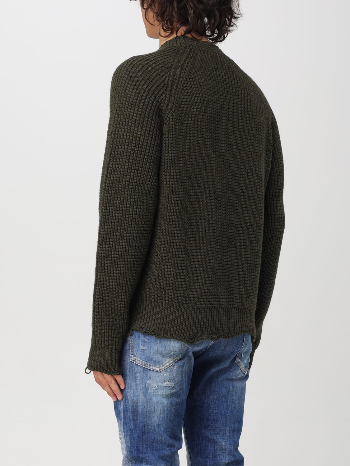 DSQUARED2 PULL: Pull homme Dsquared2, Vert Militaire - Img 2