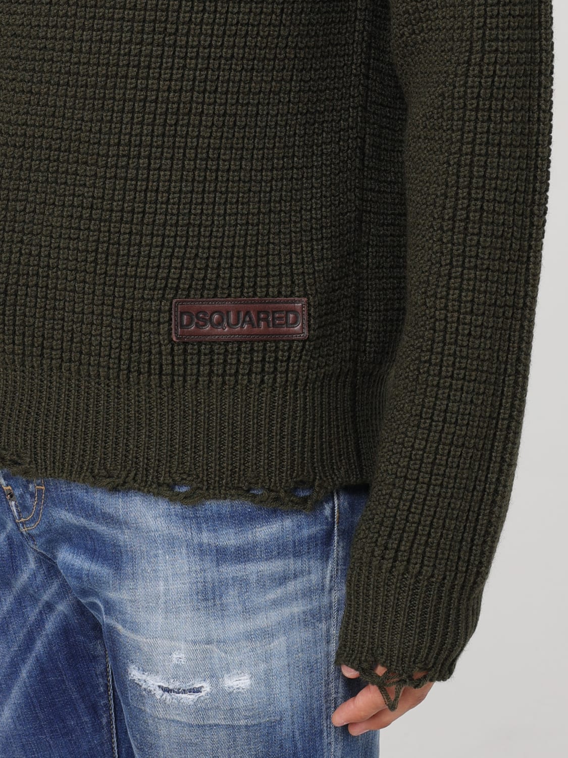 DSQUARED2 PULL: Pull homme Dsquared2, Vert Militaire - Img 3